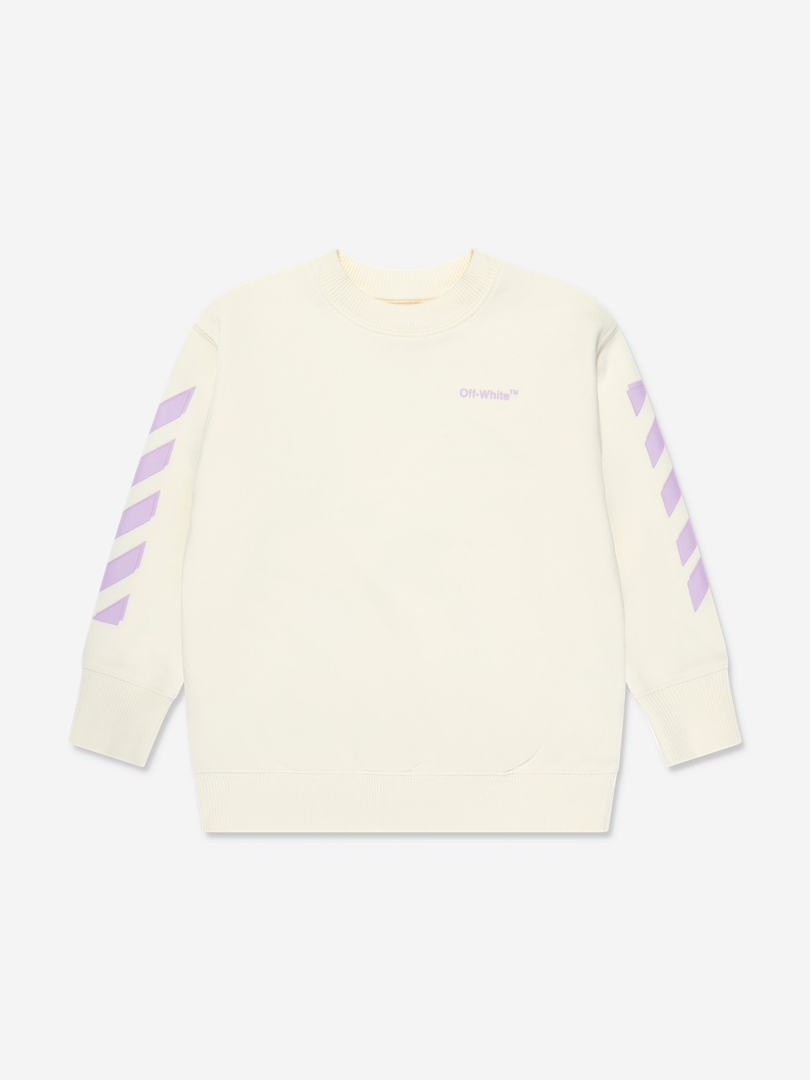 Off-White Girls Rubber Arrow Sweatshirt in White