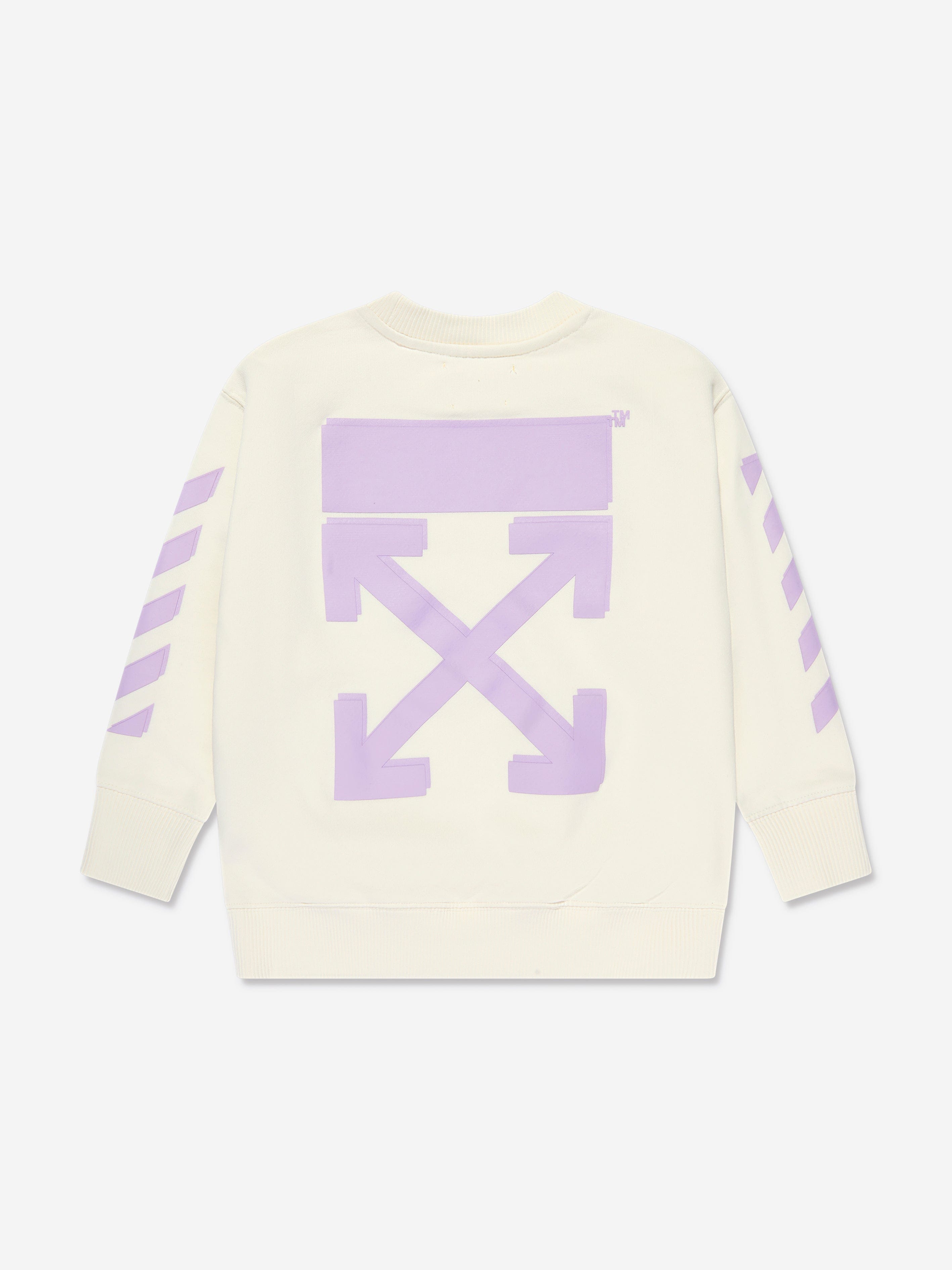 Off-White Girls Rubber Arrow Sweatshirt in White