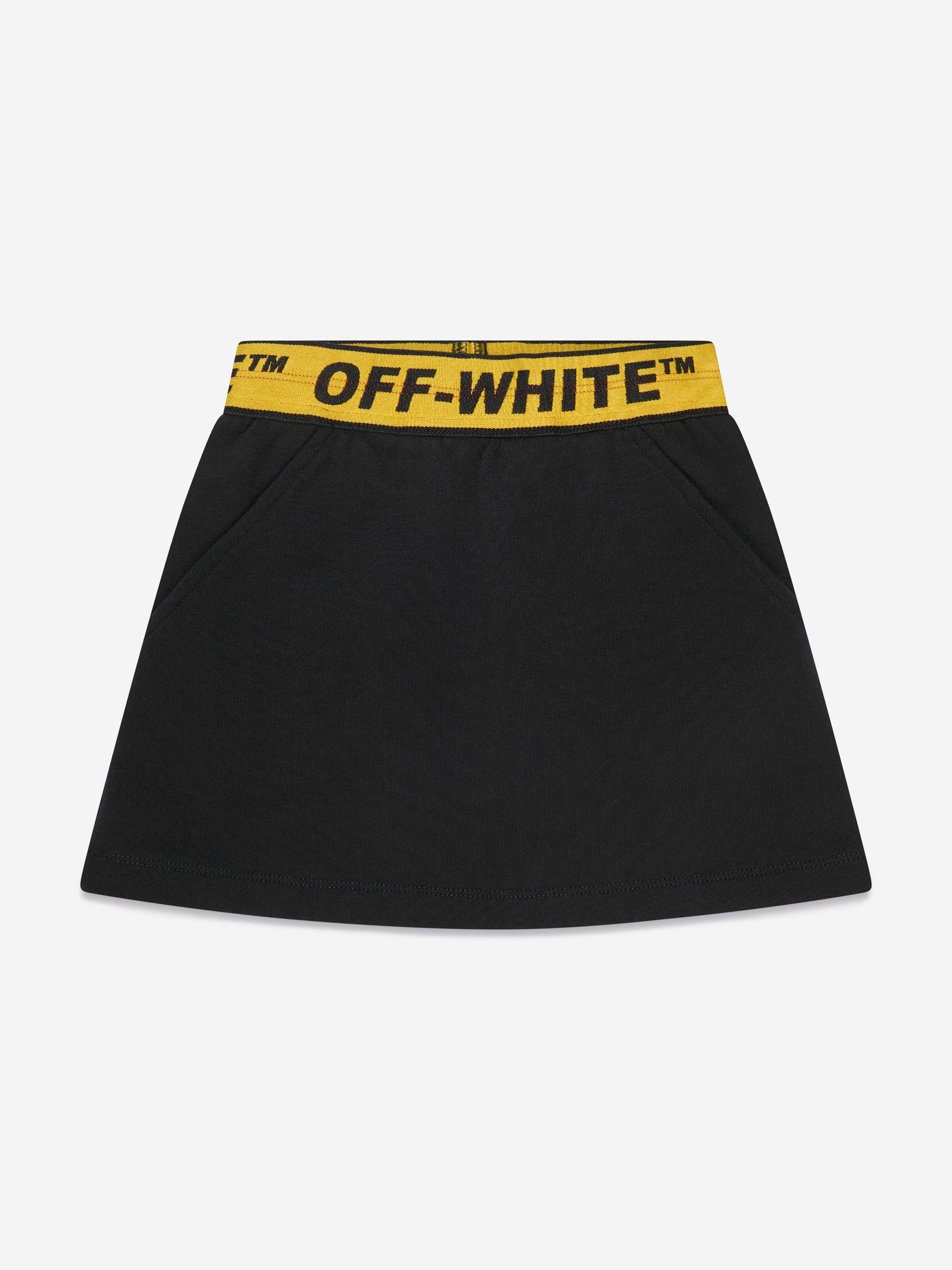 Off-White Girls Logo Industrial Sweat Skirt in Black