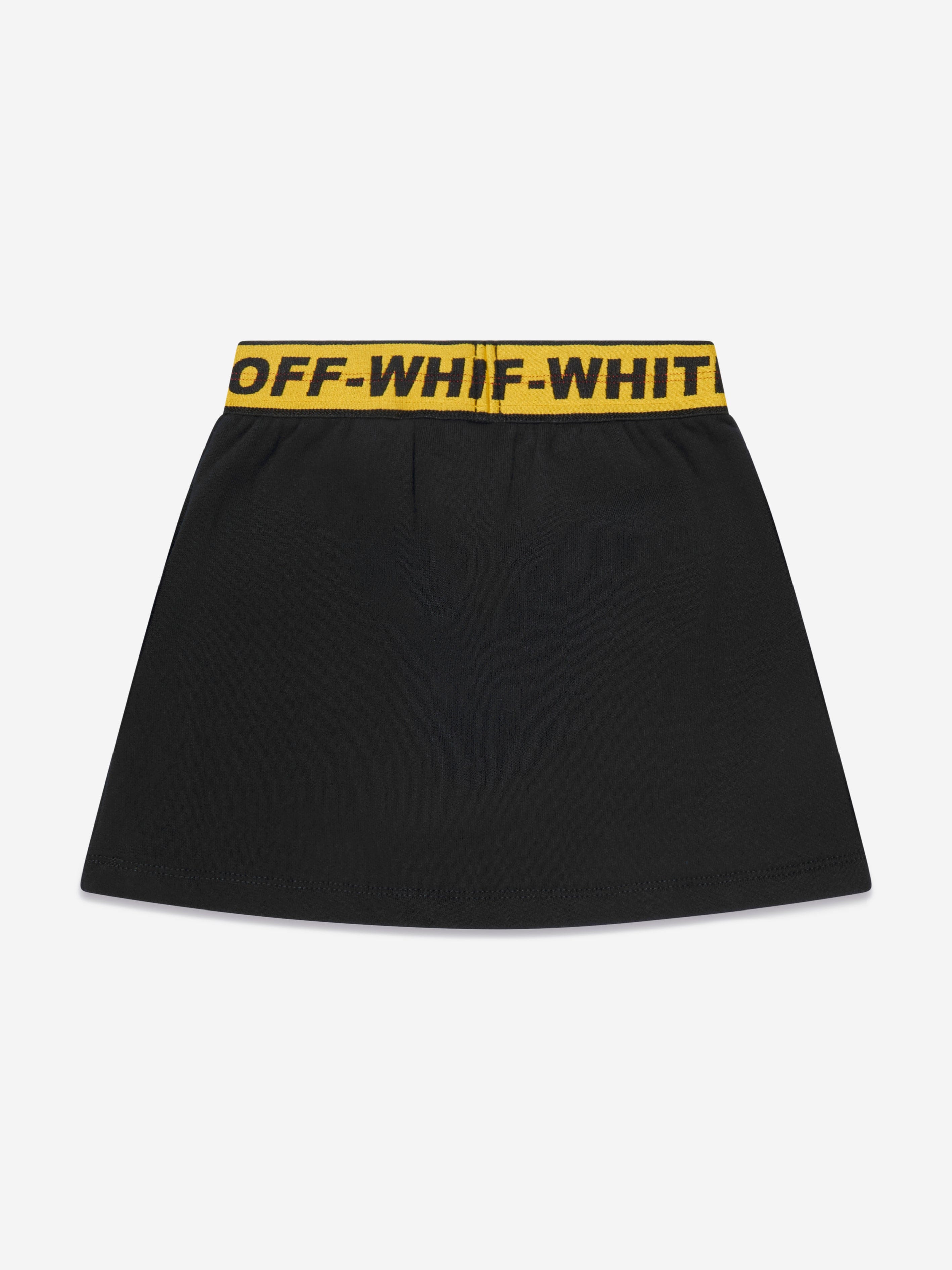 Off-White Girls Logo Industrial Sweat Skirt in Black