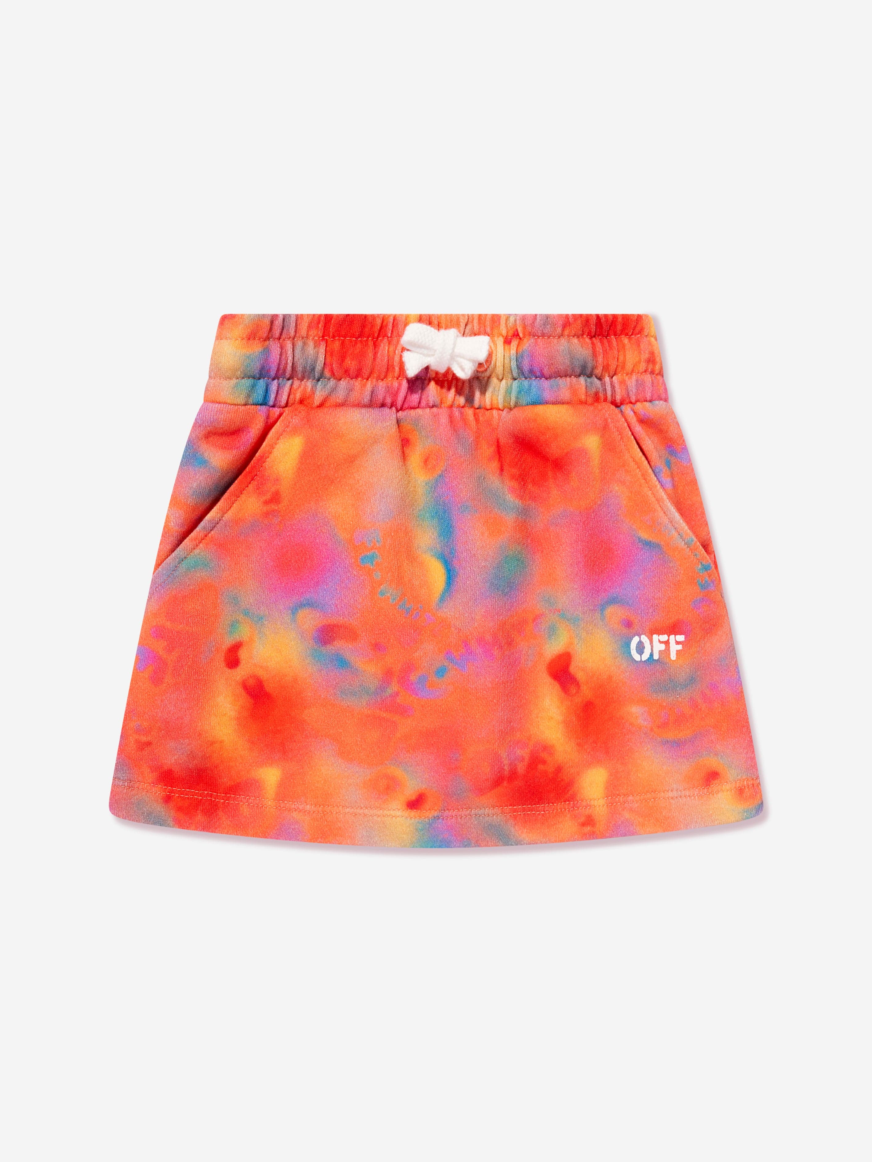 Off-White Girls Abstract AOP Sweat Skirt in Multicolour