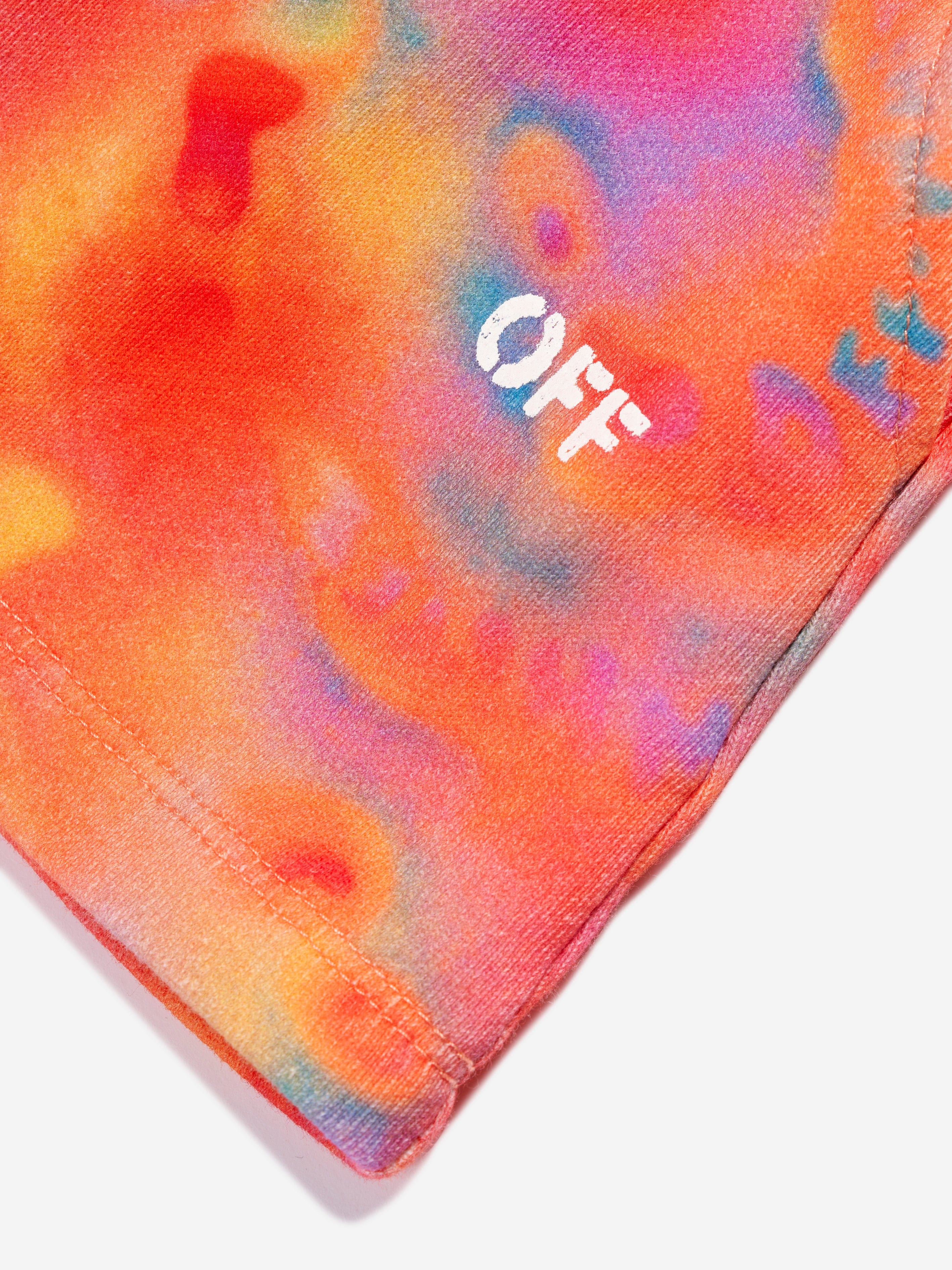 Off-White Girls Abstract AOP Sweat Skirt in Multicolour