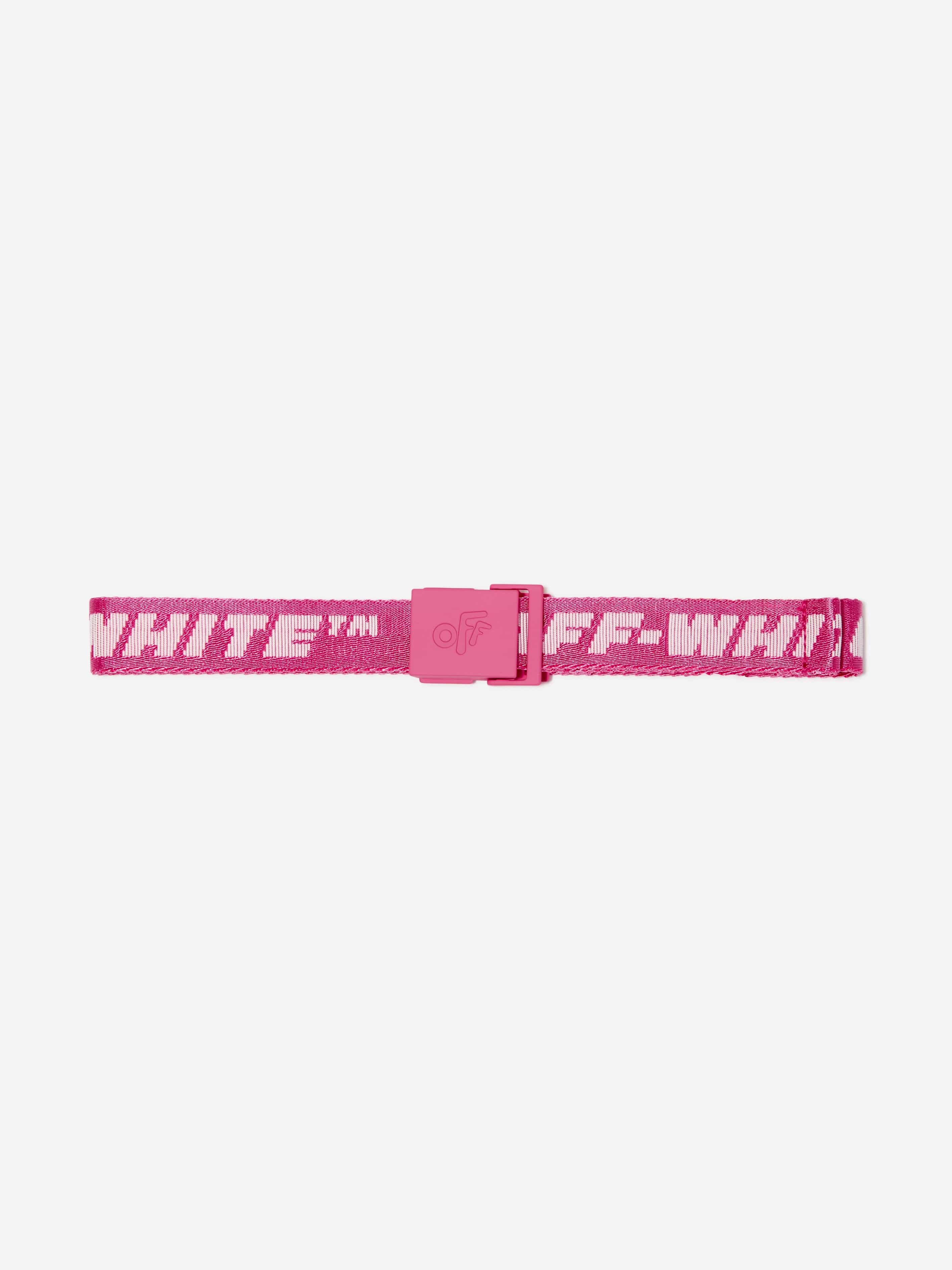 Off-White Girls Industrial Logo Belt in Pink