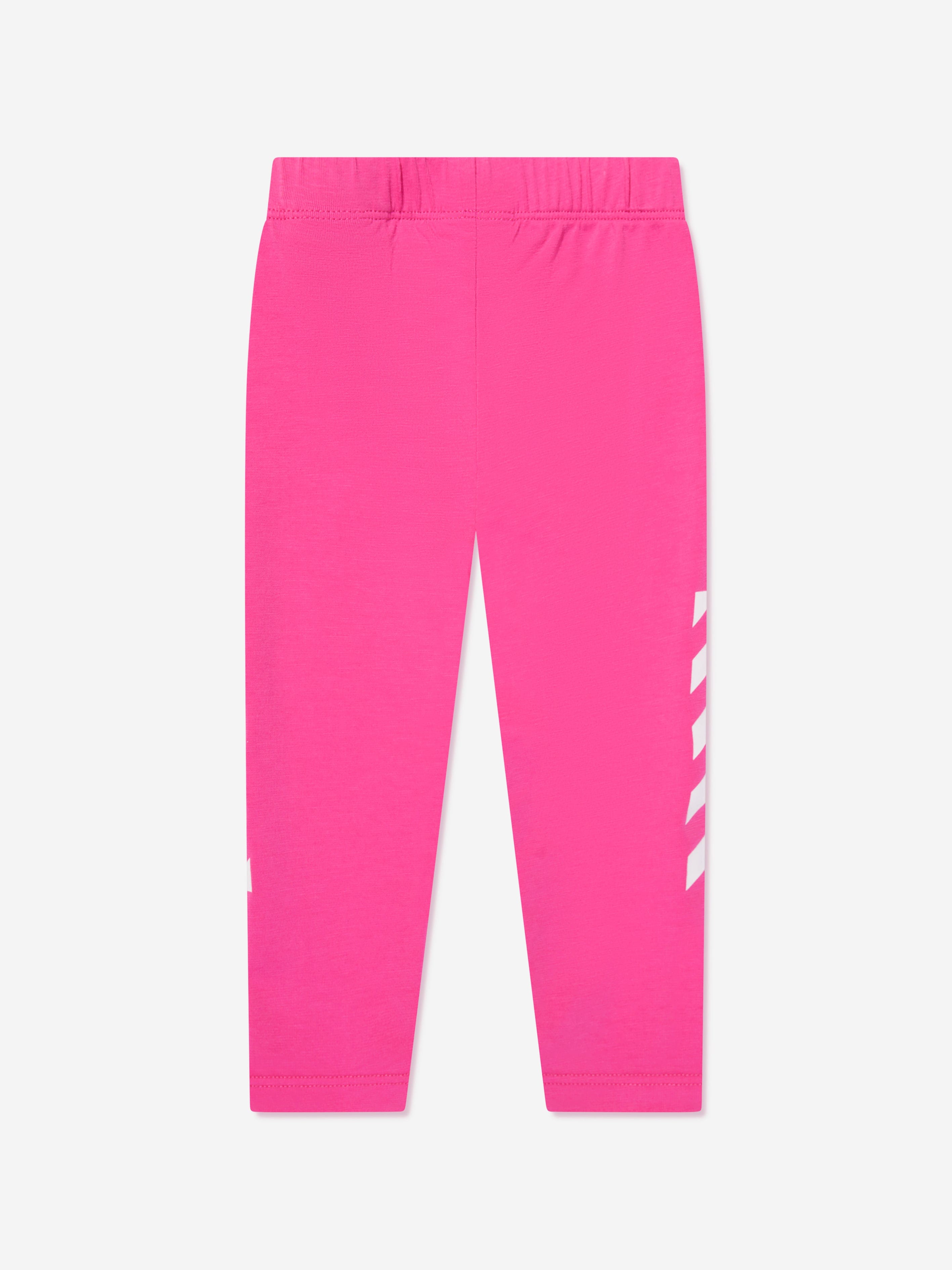 Off-White Baby Girls Helvetica Diag Leggings in Pink