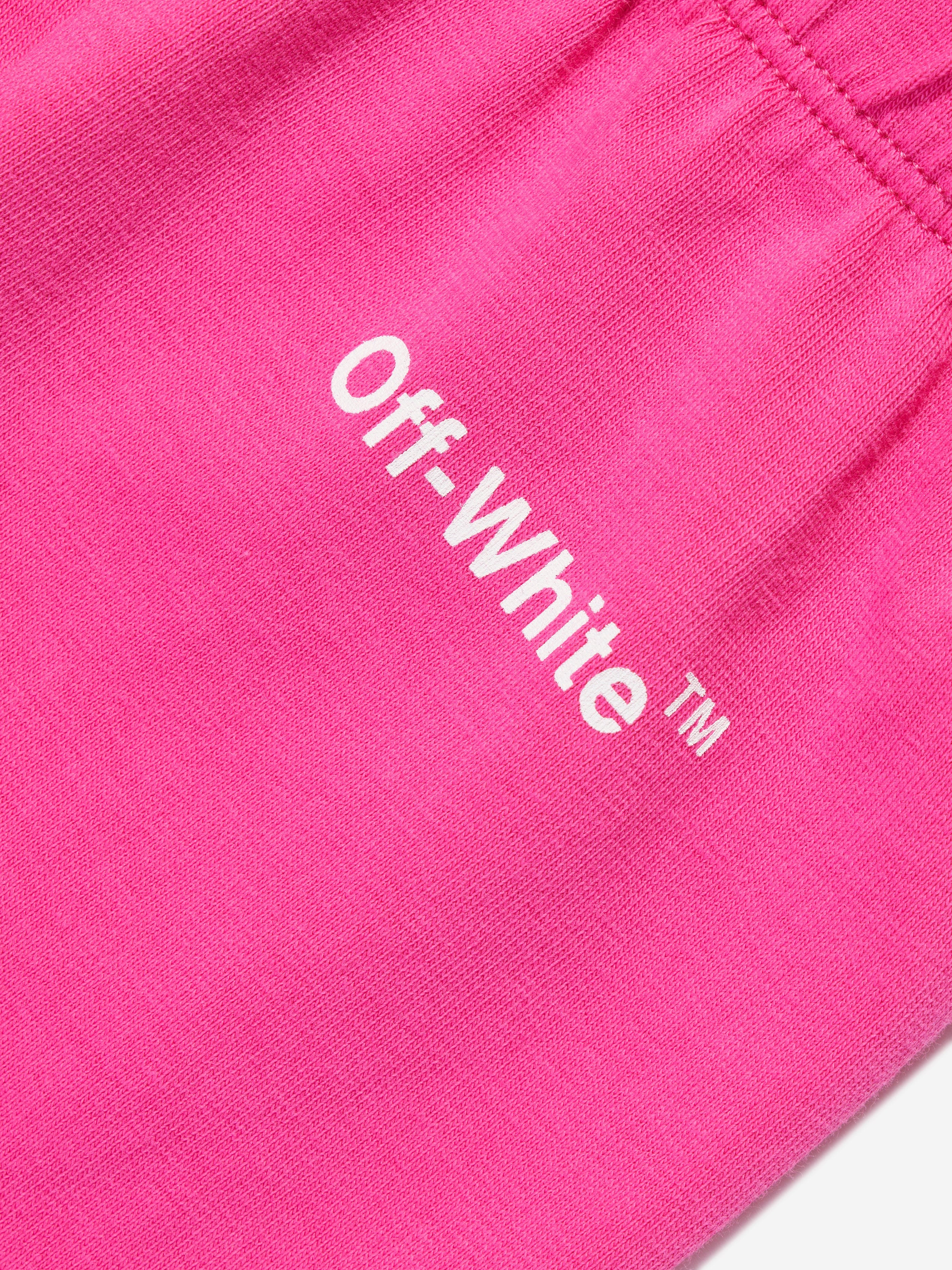 Off-White Baby Girls Helvetica Diag Leggings in Pink