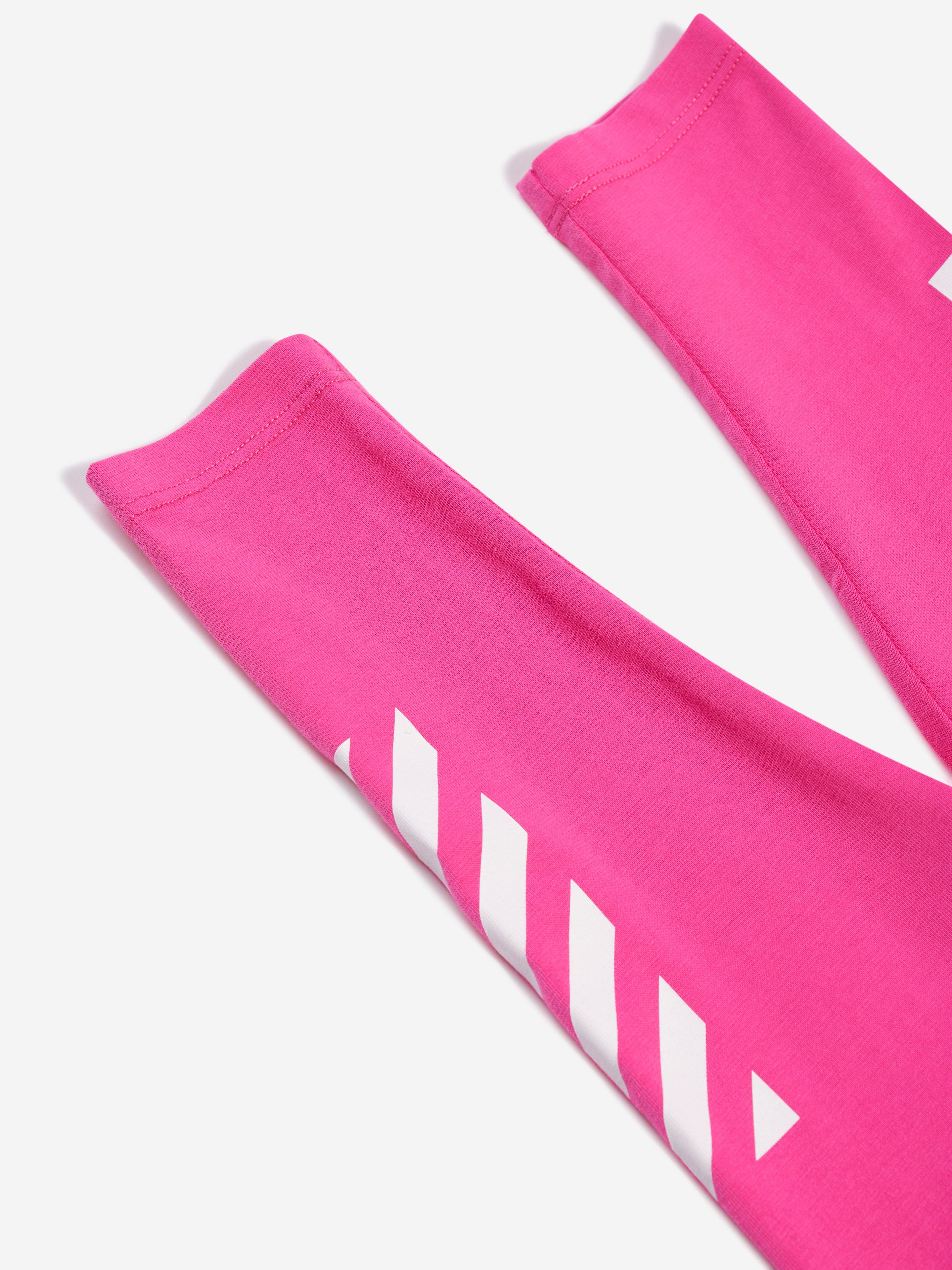 Off-White Baby Girls Helvetica Diag Leggings in Pink