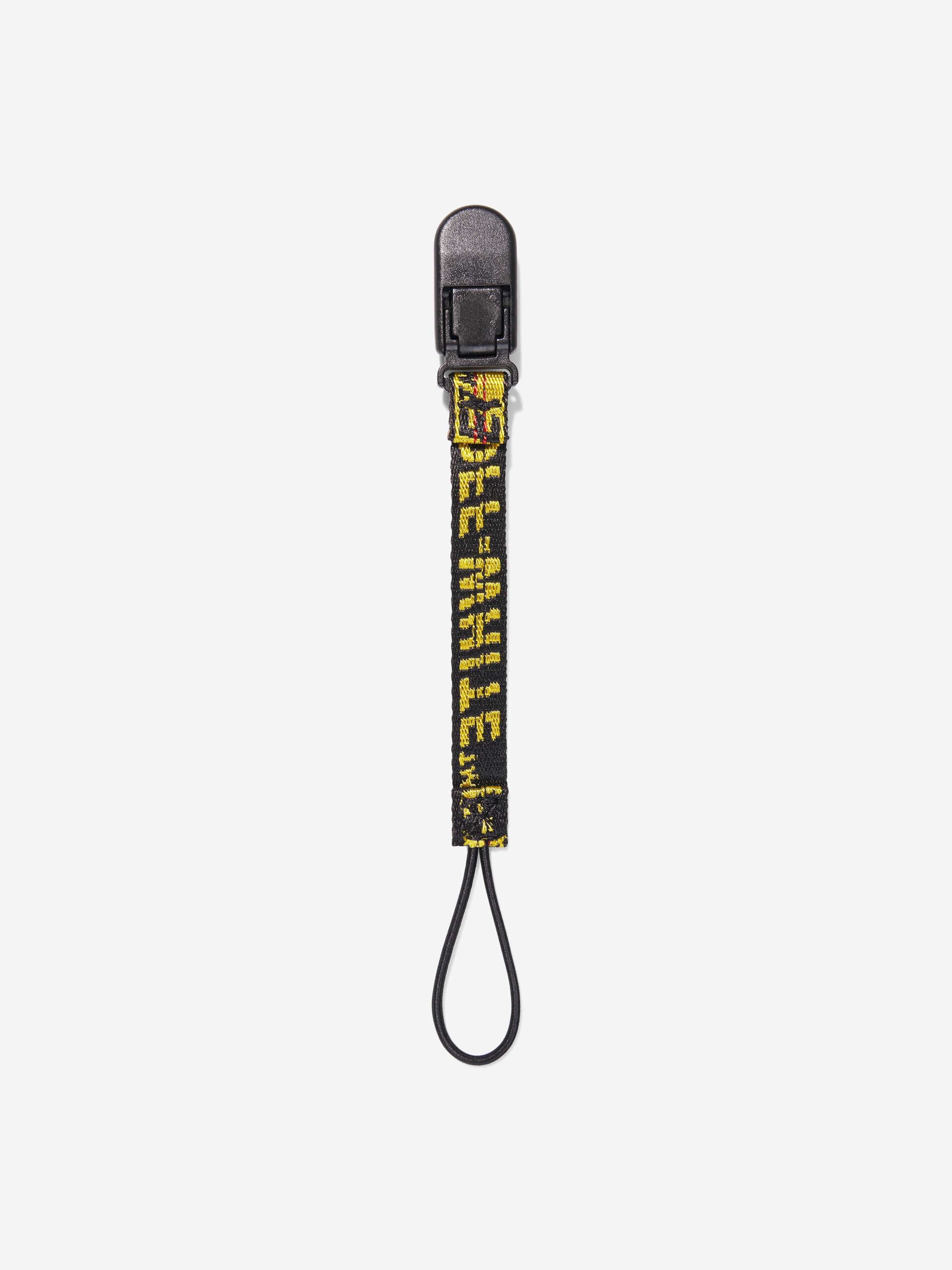 Off-White Baby Girls Logo Industrial Pacifier Strap in Yellow