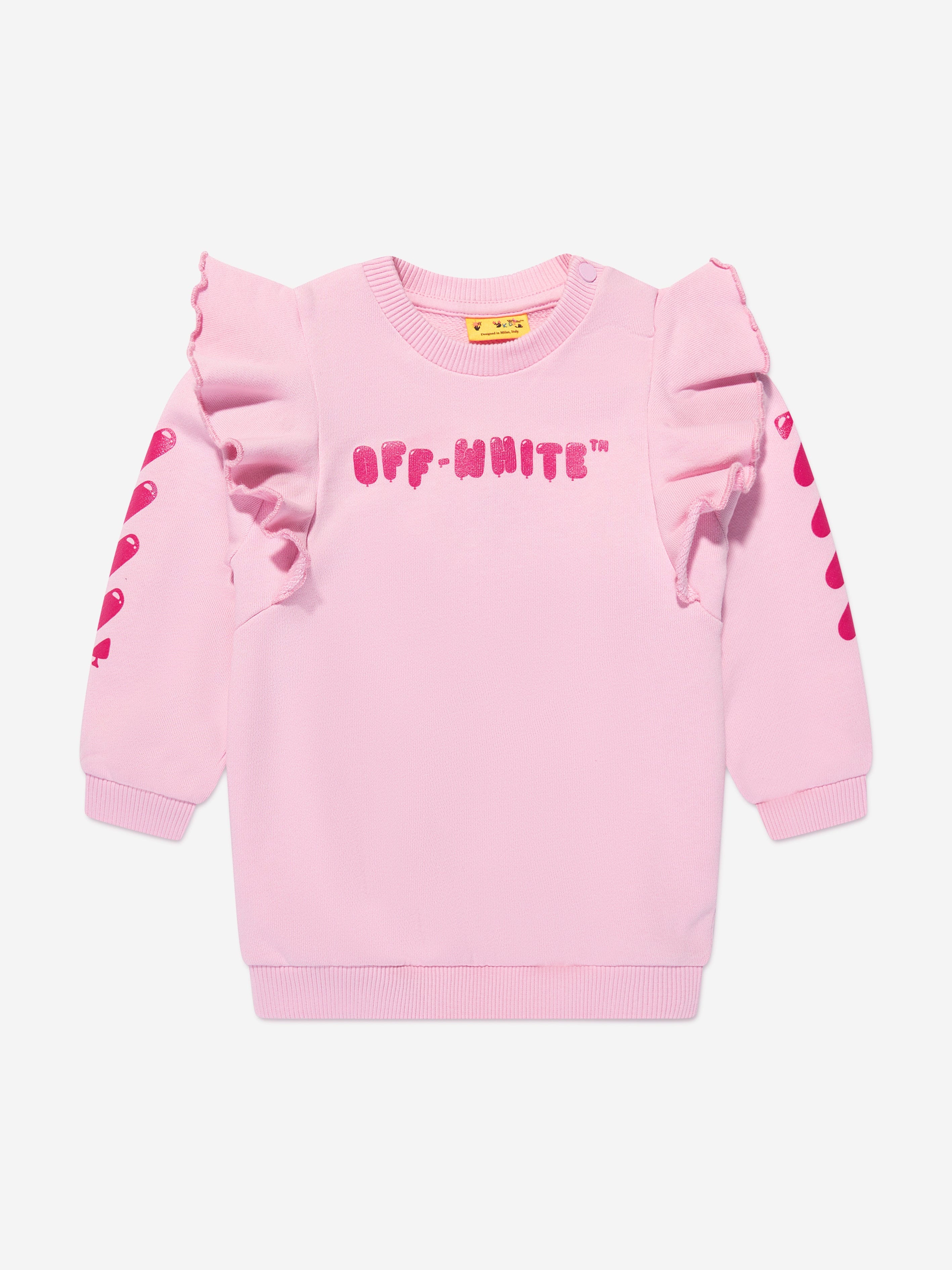 Off-White Baby Girls Balloons Sweater Dress in Pink