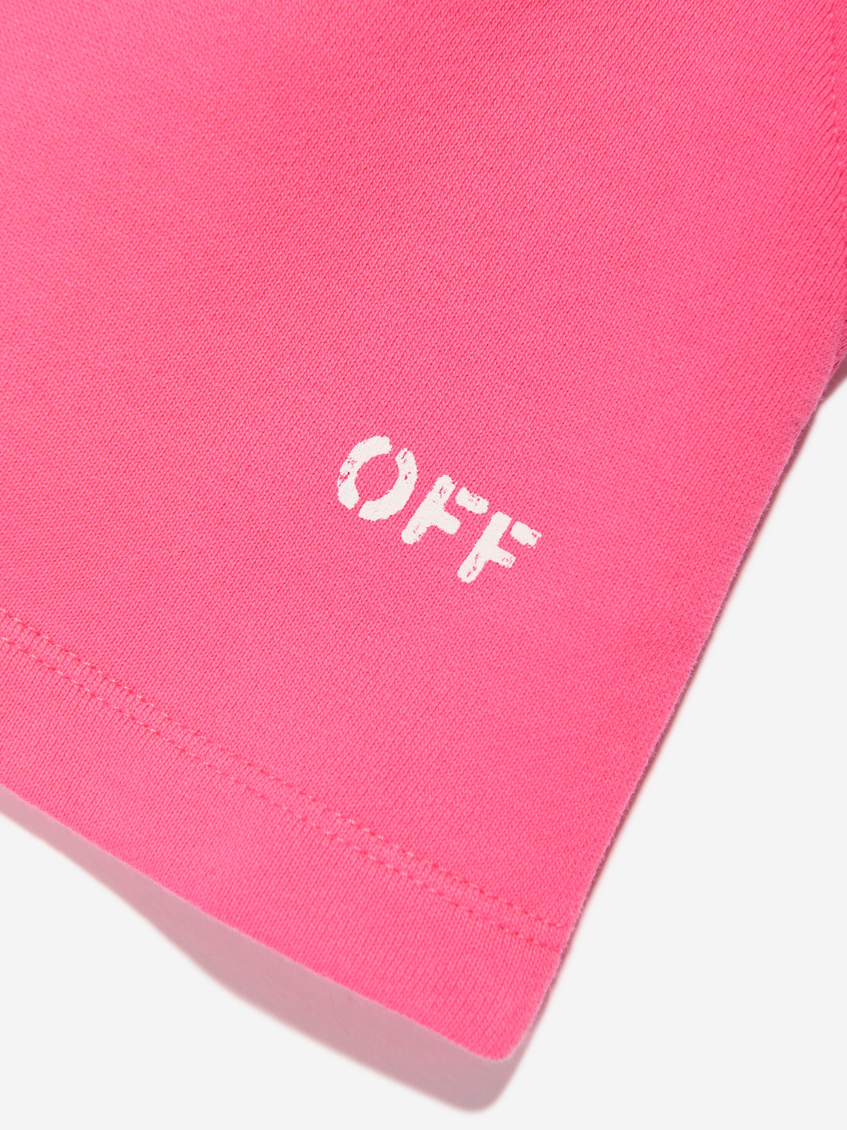 Off-White Girls Off Stamp Sweat Skirt in Pink