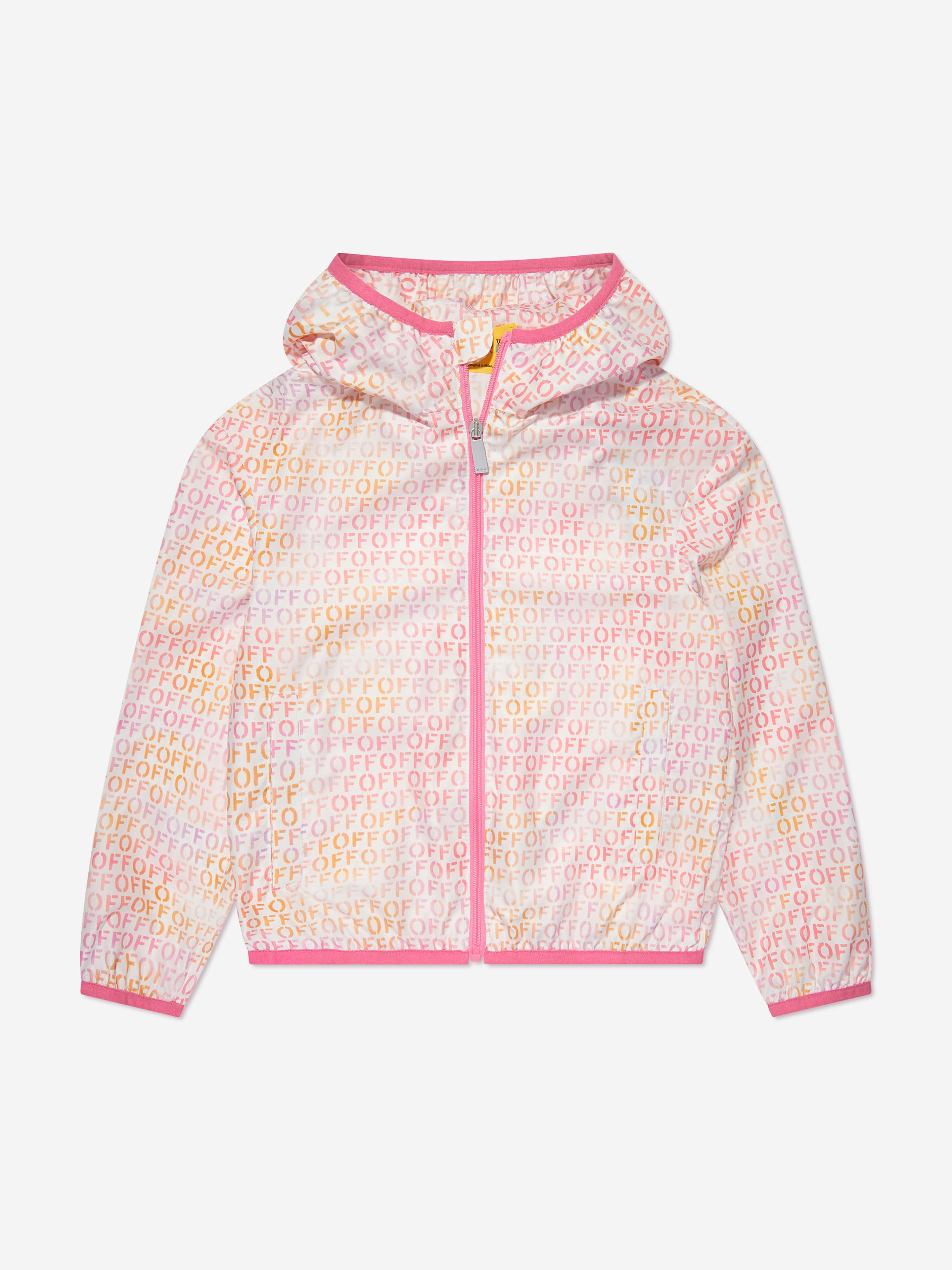 Off-White Girls Off Stamp Windbreaker in Multicolour