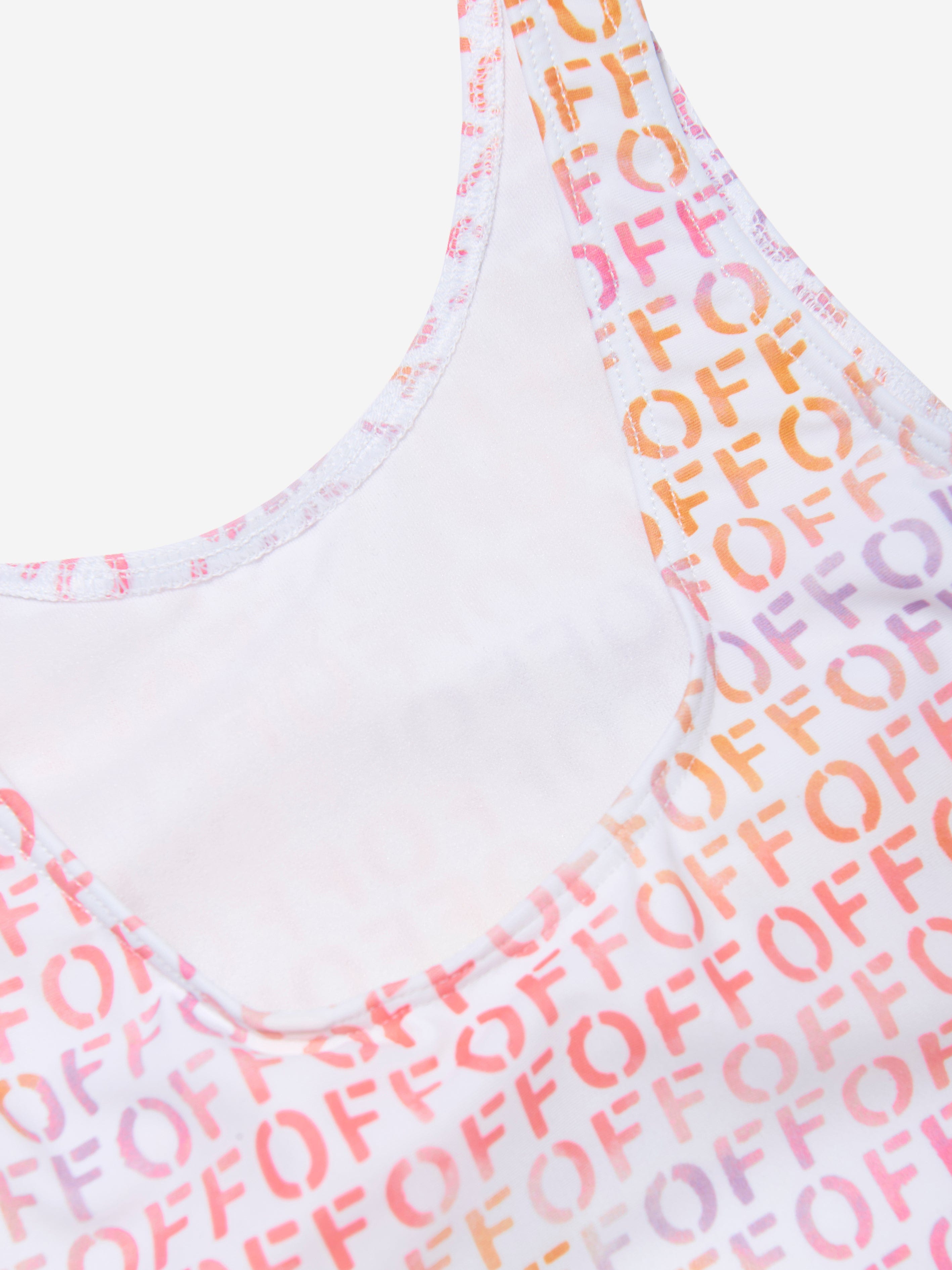 Off-White Girls Off Stamp Swimsuit in Multicolour