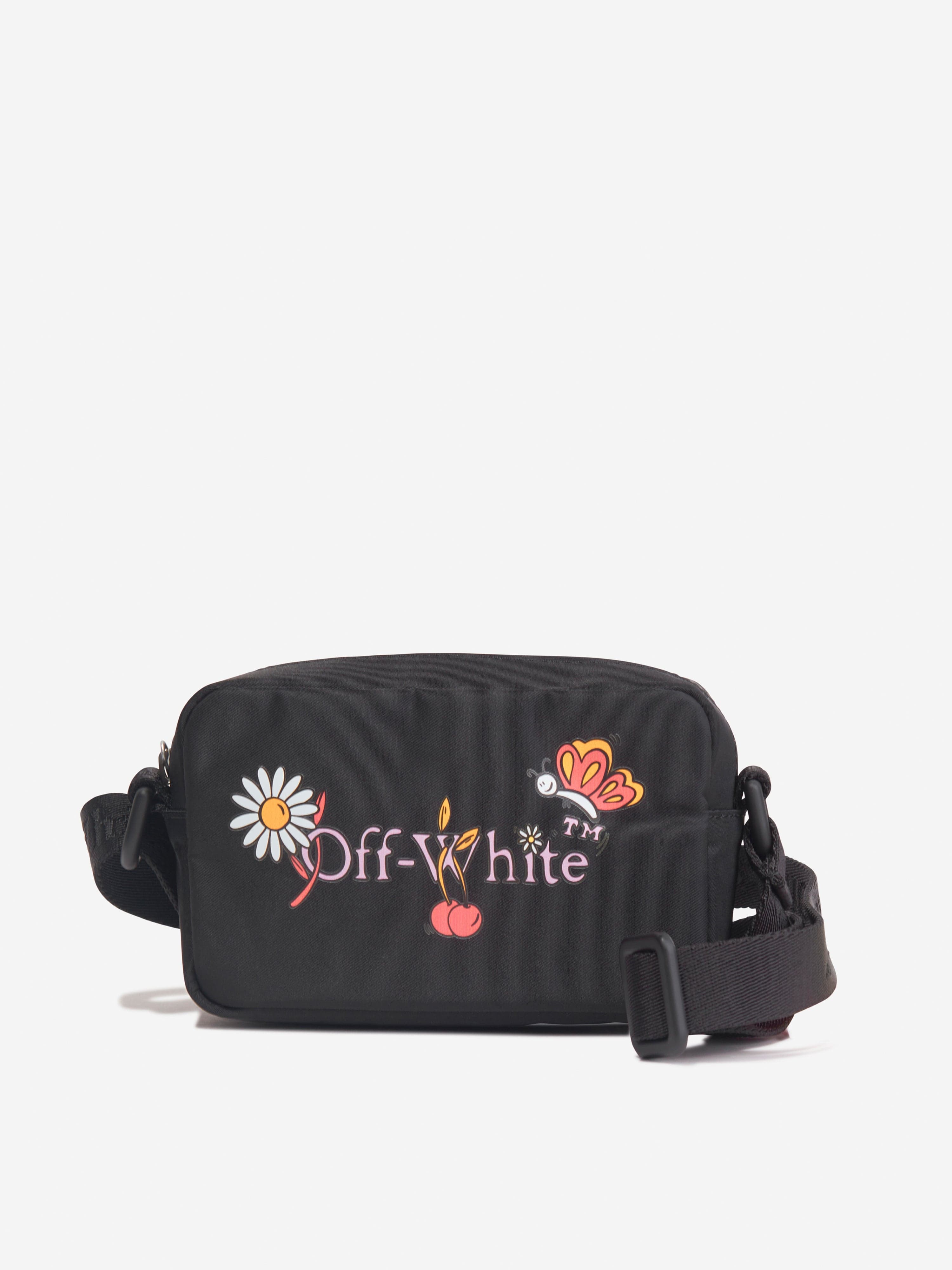 Off-White Girls Funny Flowers Shoulder Bag in Black (16cm)