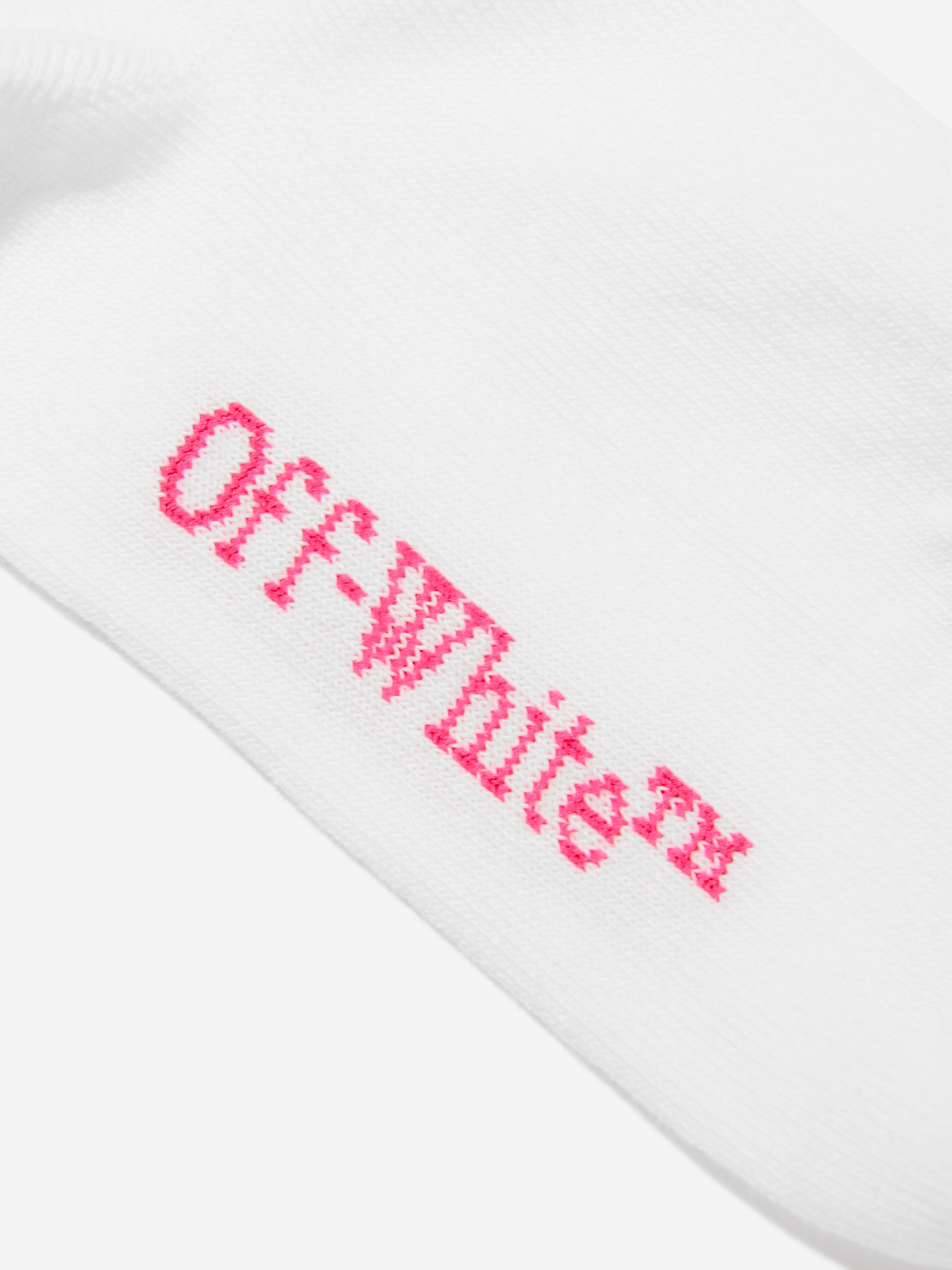 Off-White Girls Bookish Socks White