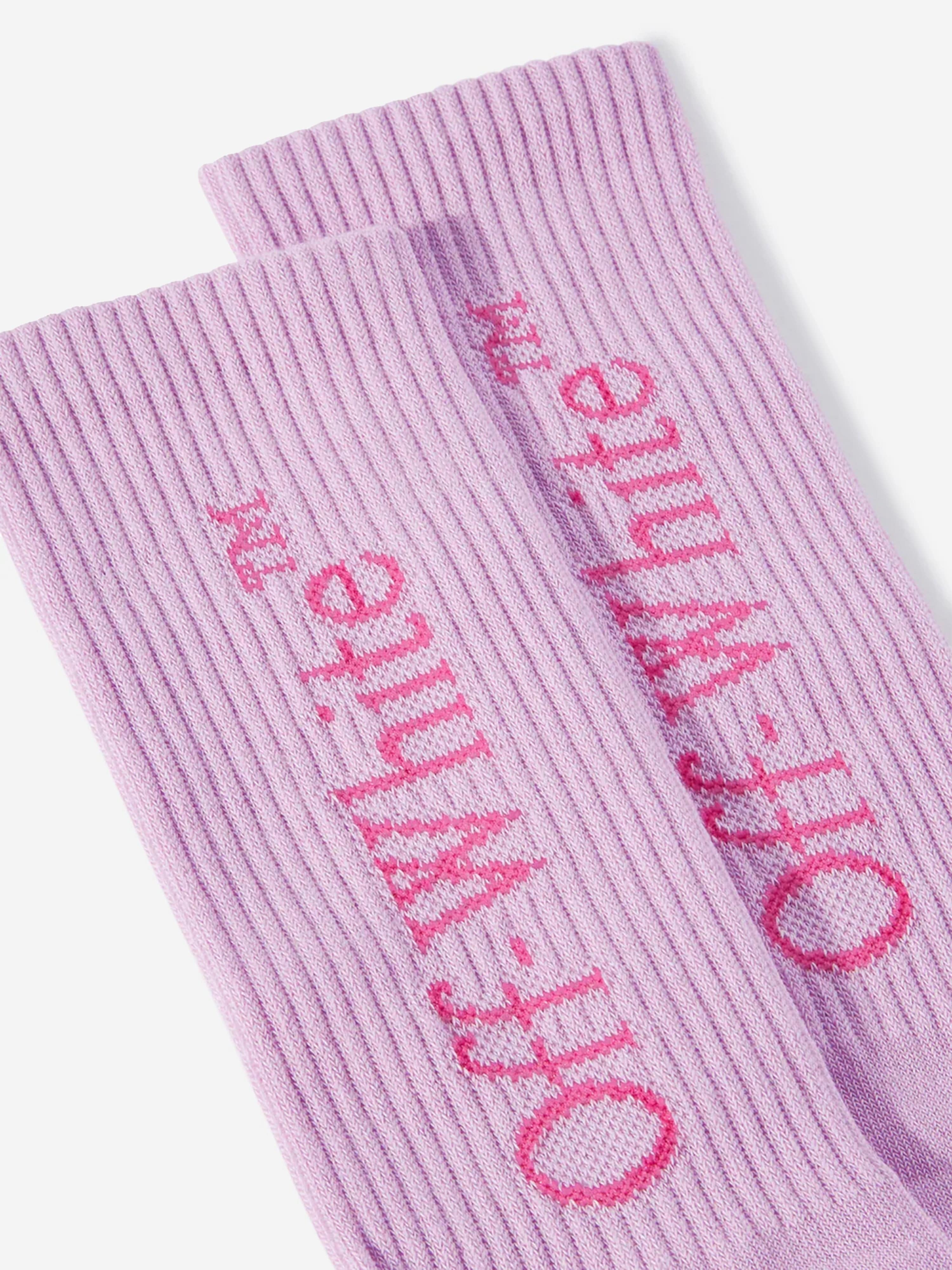 Off-White Girls Bookish Socks Pink