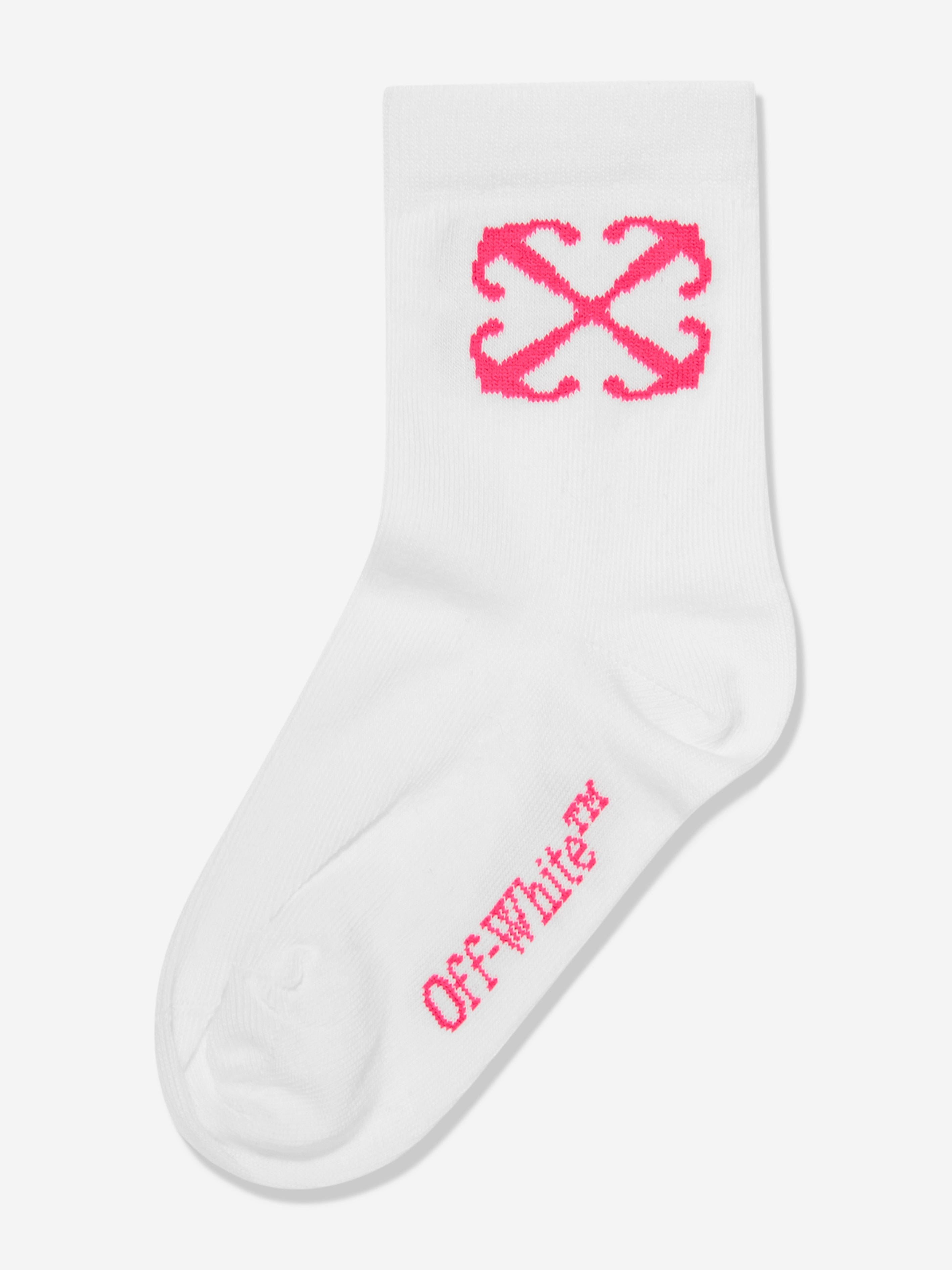 Off-White Girls Arrow Mid High Socks in White