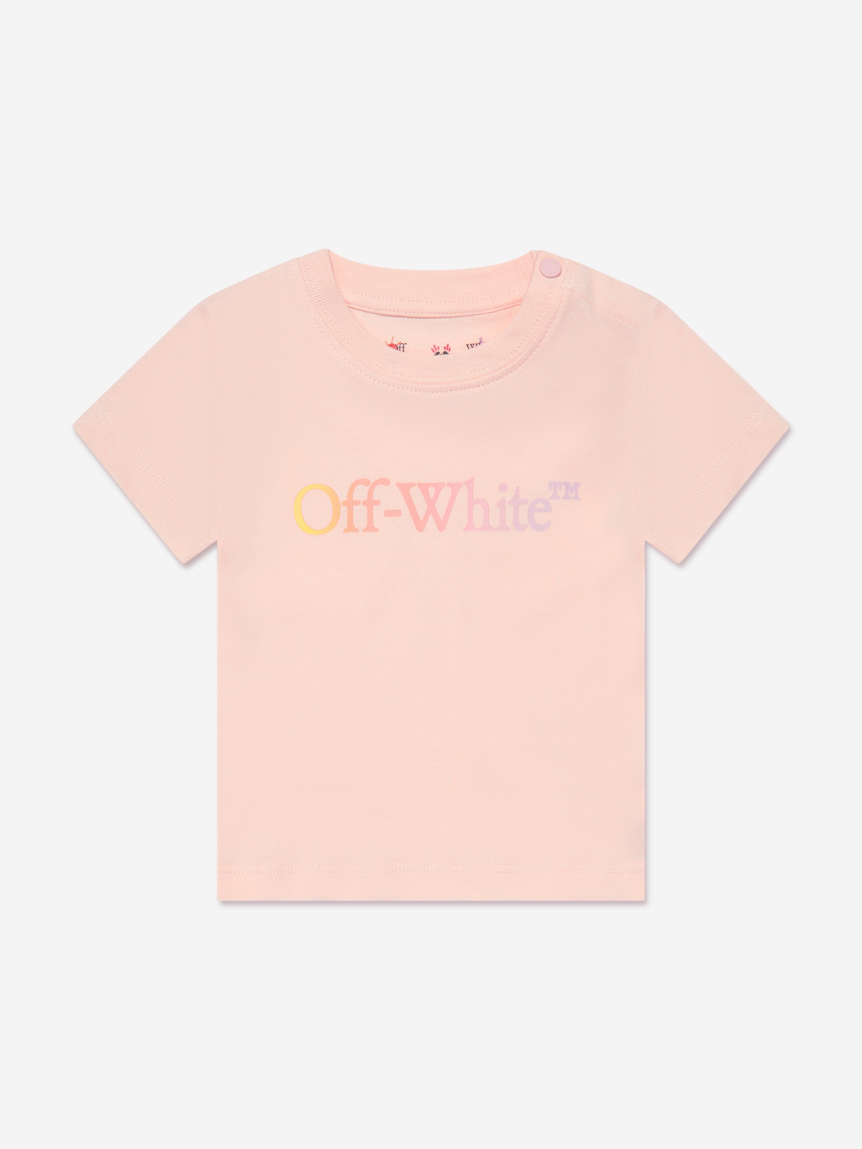 Off-White Baby Girls Arrow Rainbow T-Shirt in Pink