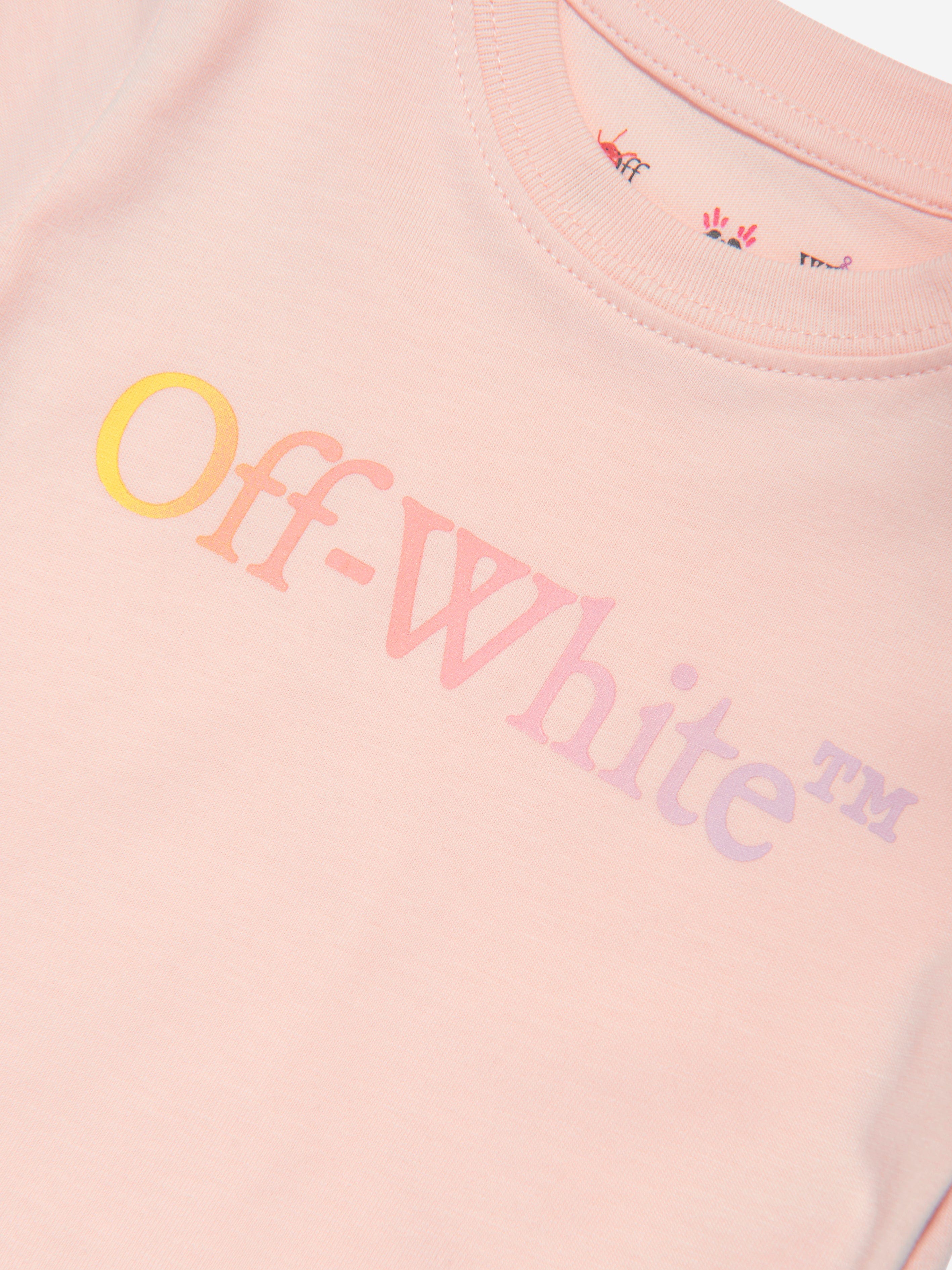 Off-White Baby Girls Arrow Rainbow T-Shirt in Pink