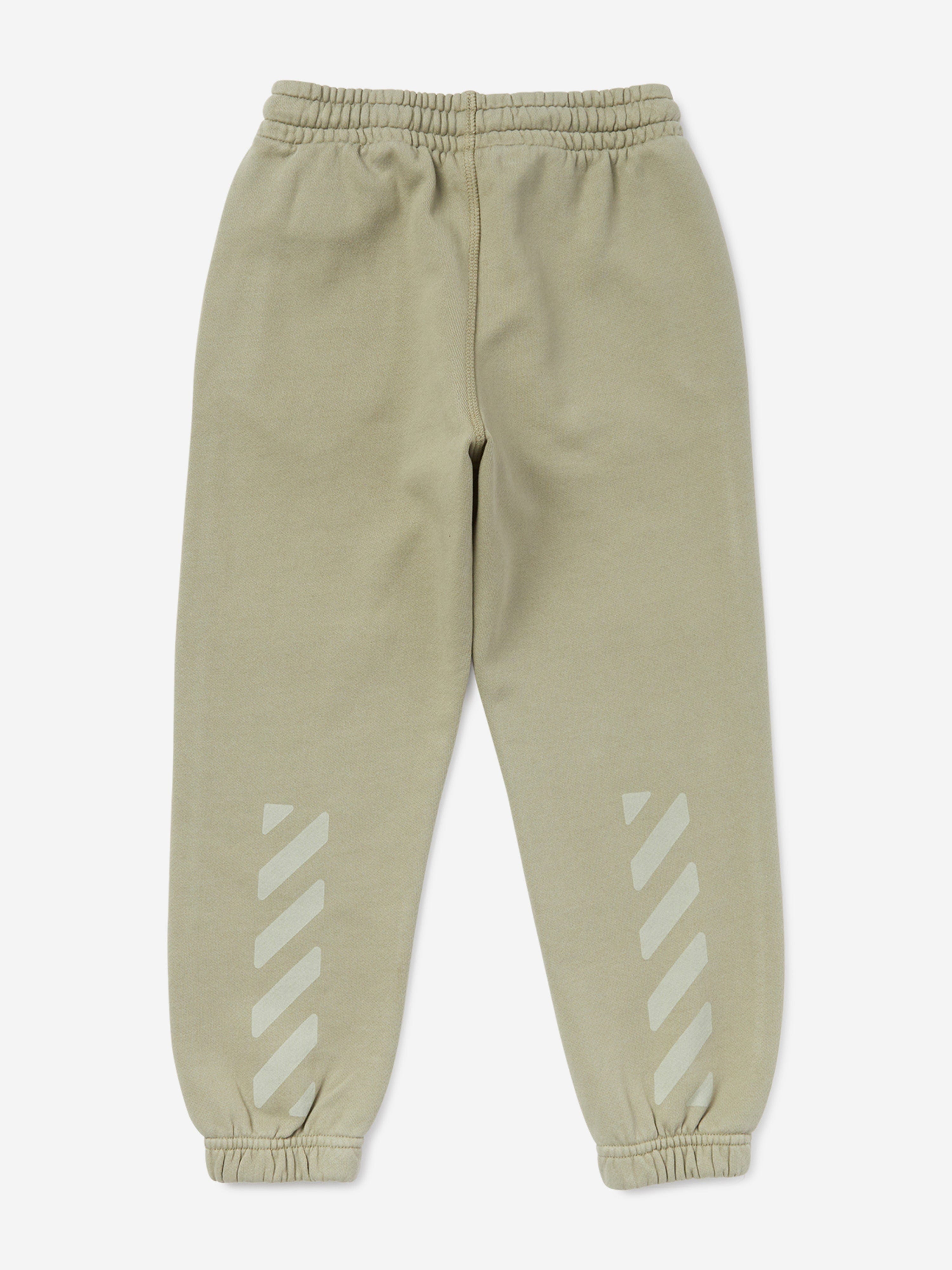 Off-White Boys Garment Dyed Joggers in Green