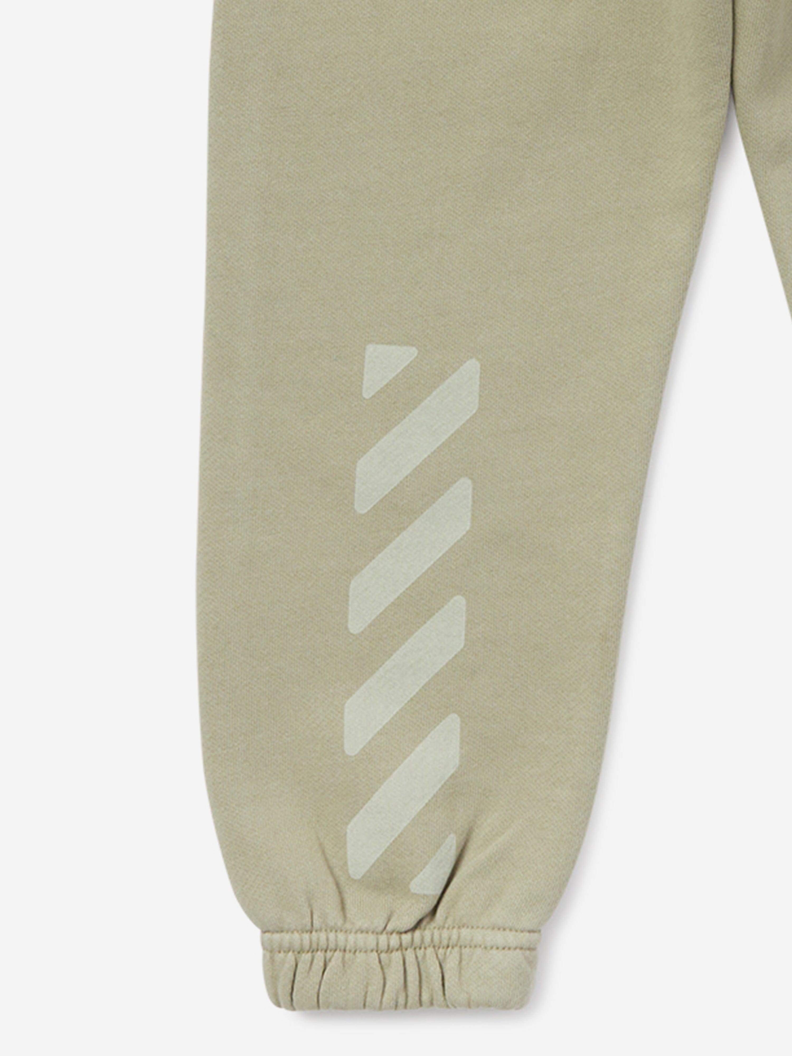 Off-White Boys Garment Dyed Joggers in Green