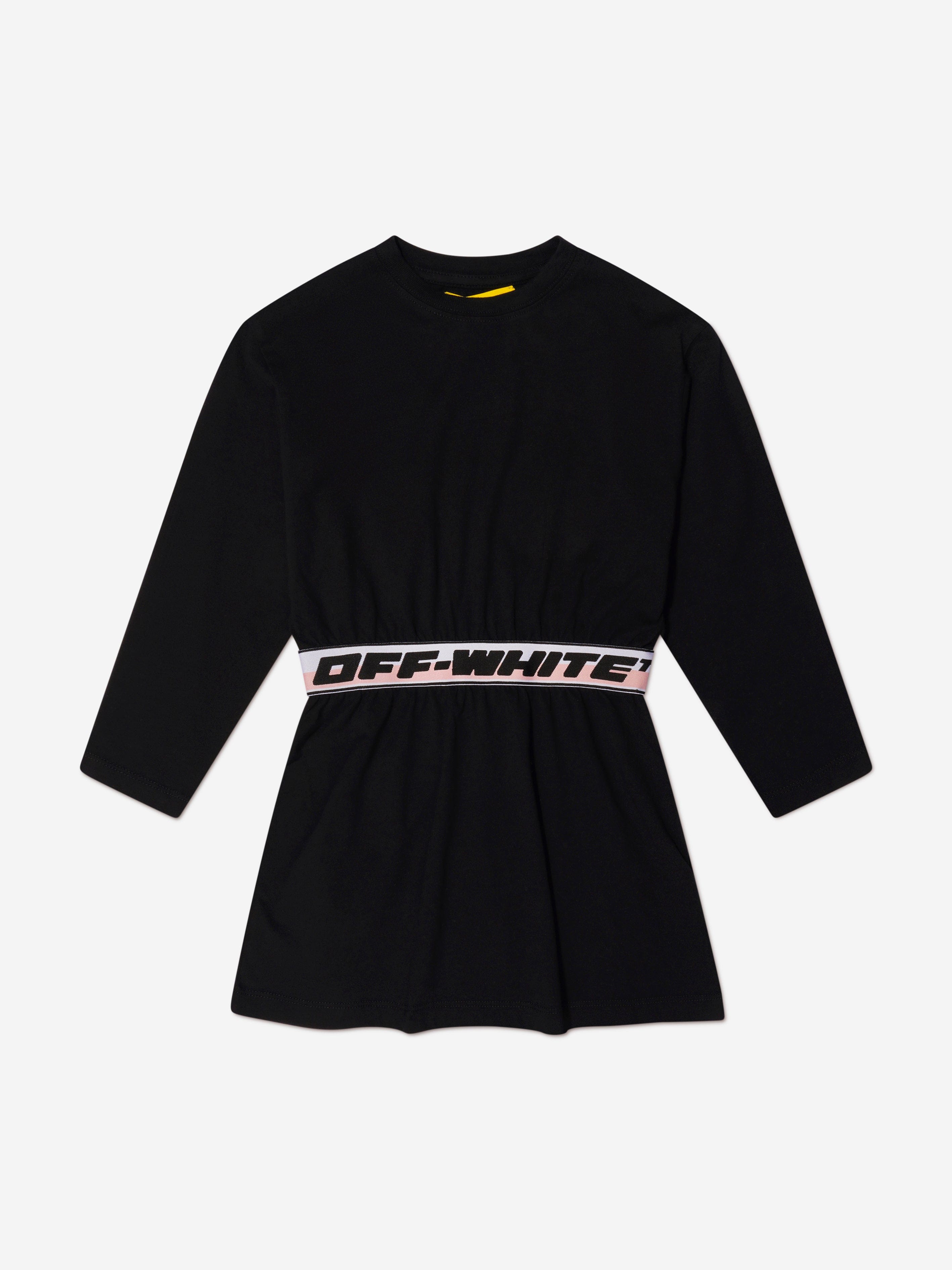 Off-White Girls Logo Band Long Sleeve Dress