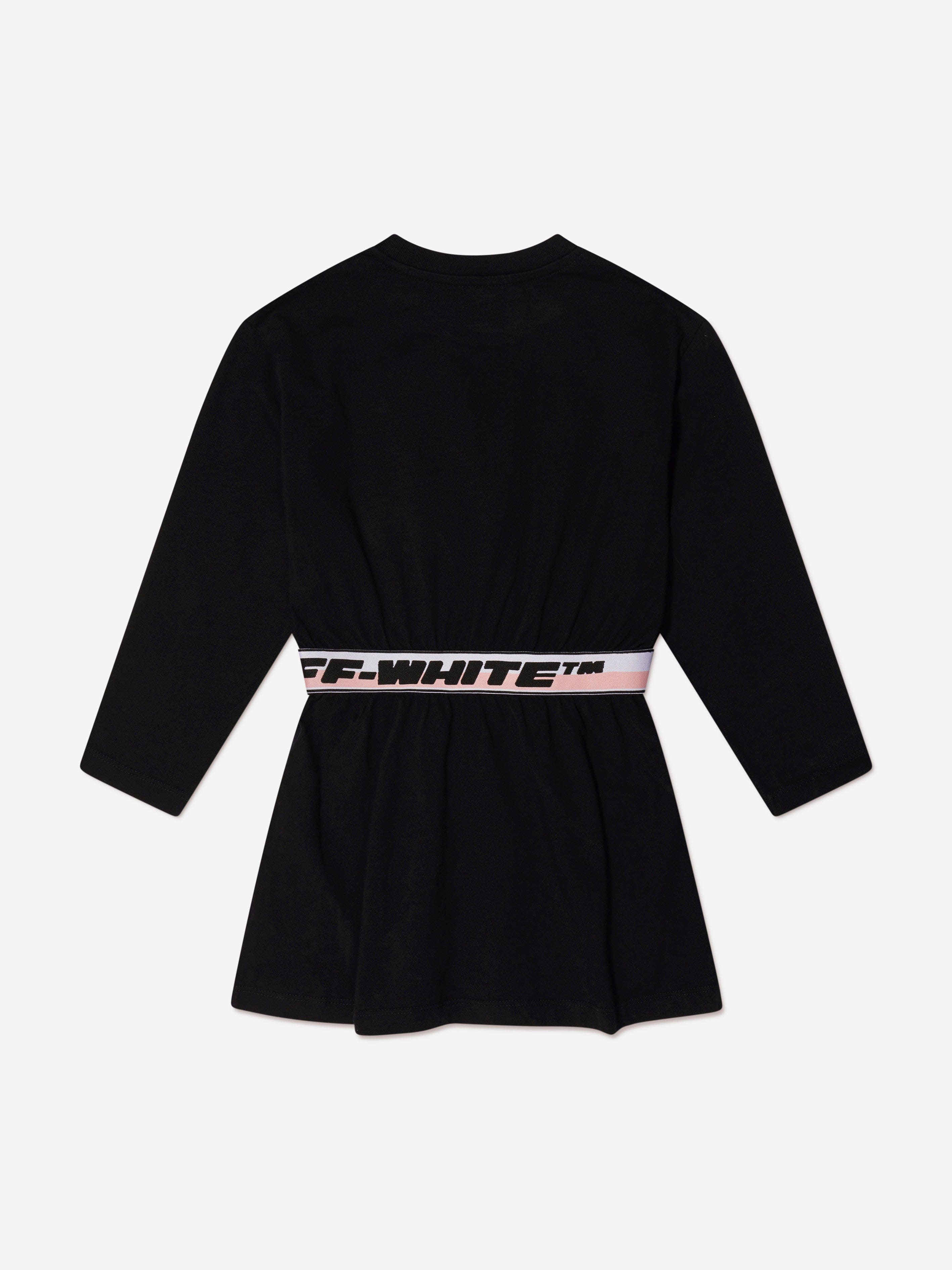 Off-White Girls Logo Band Long Sleeve Dress