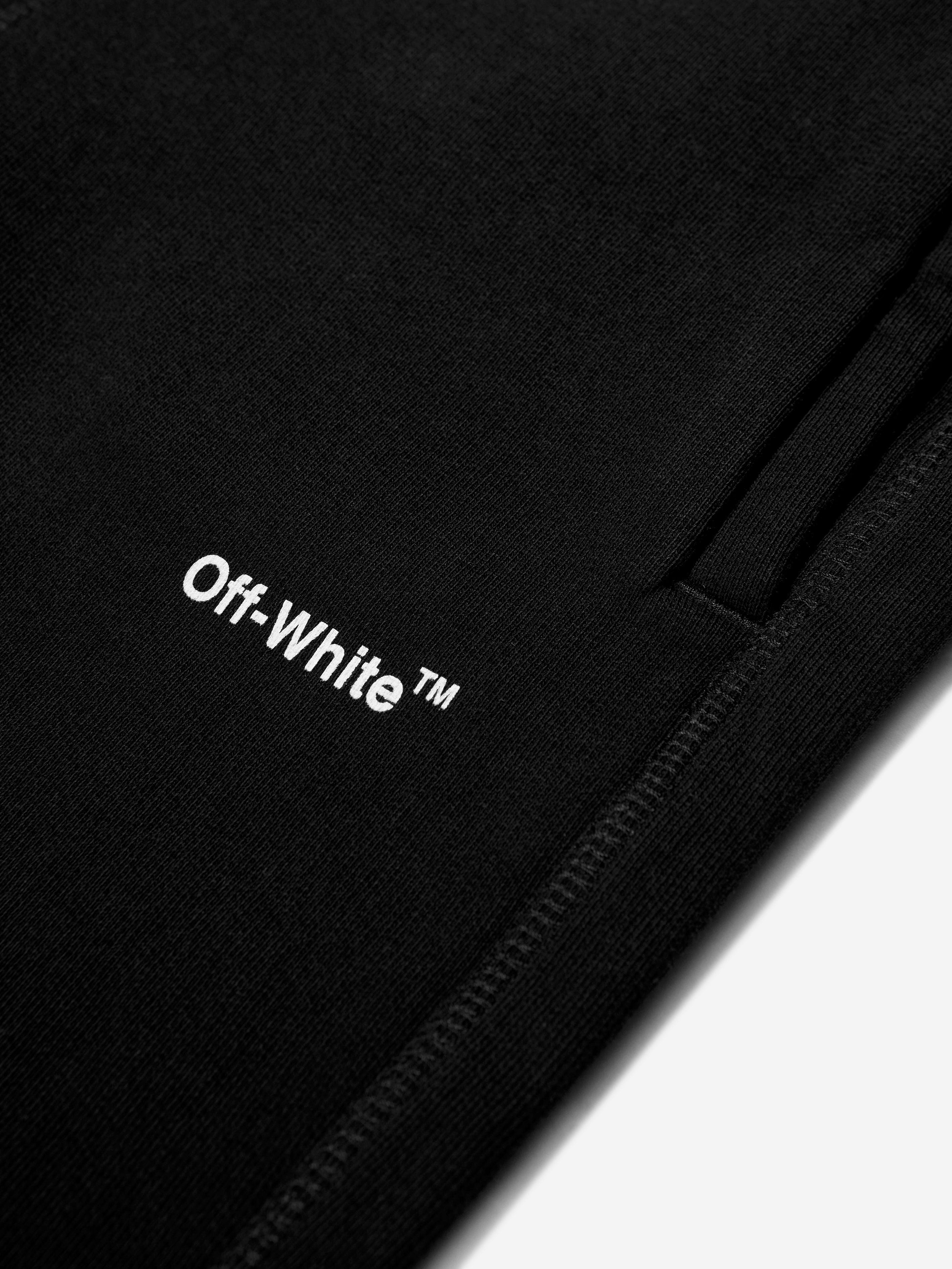 Off-White Boys Logo Industrial Sweat Shorts In Black