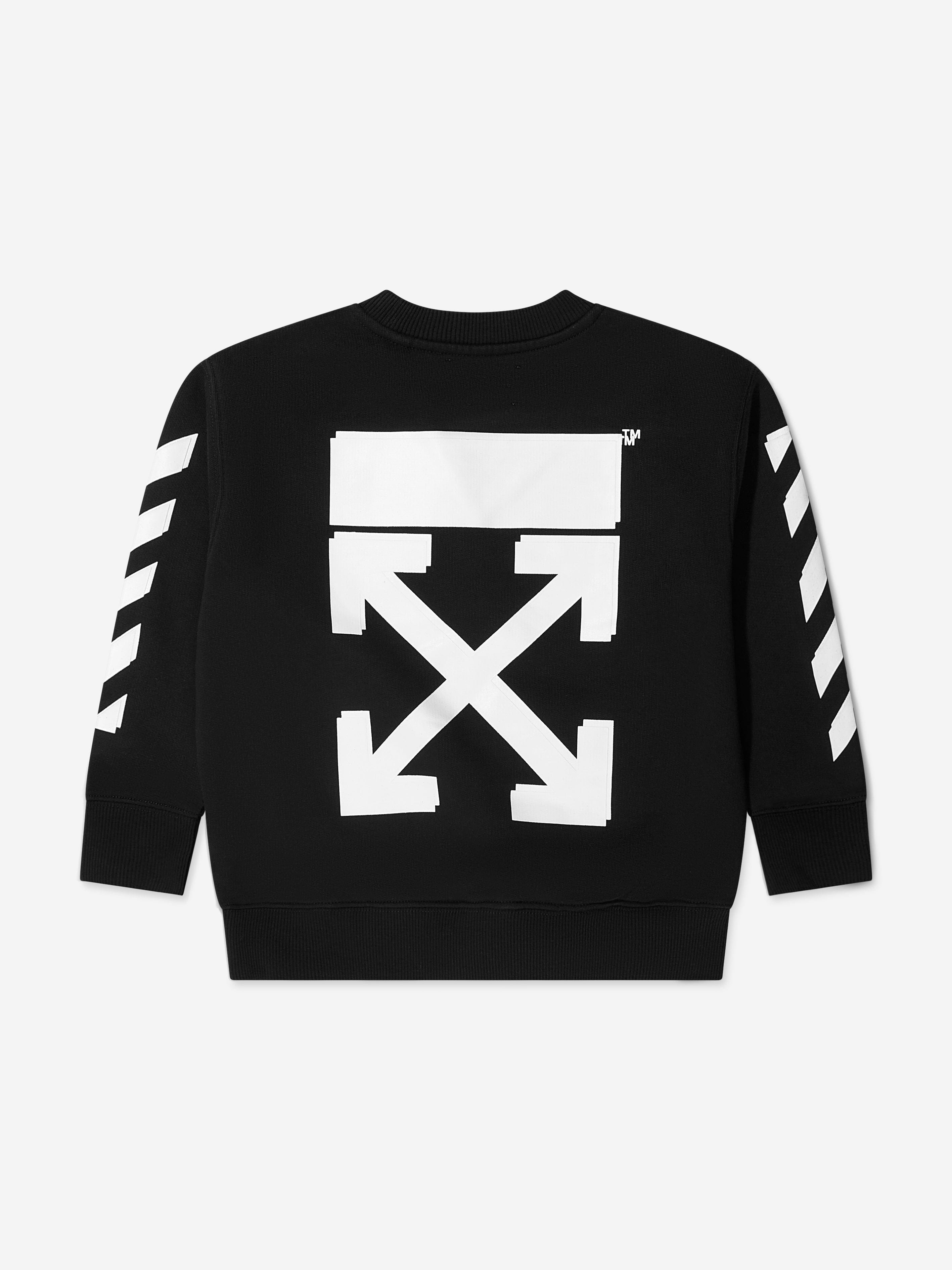 Off-White Boys Rubber Arrow Sweatshirt in Black