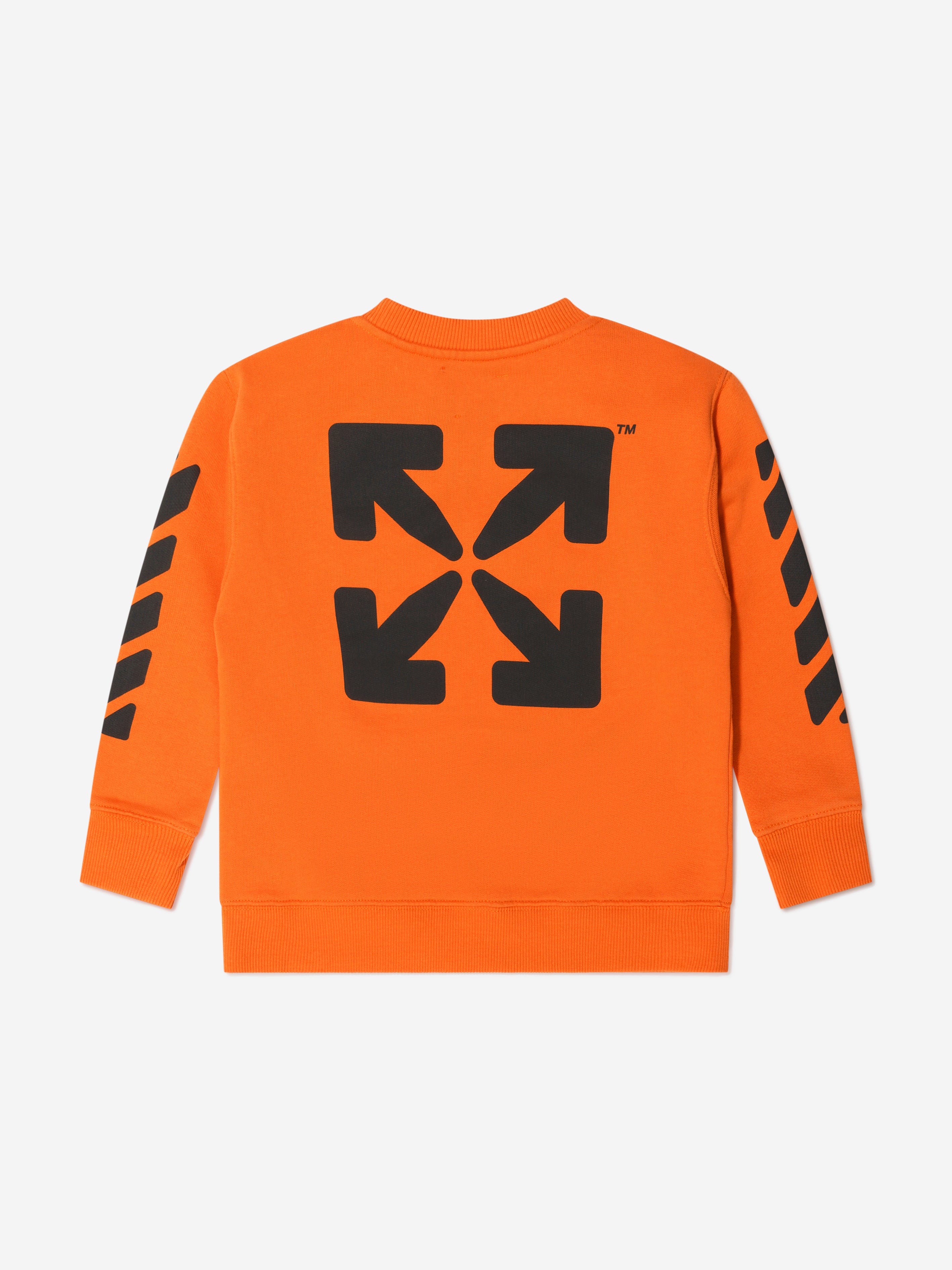 Off-White Boys Off Rounded Crew Neck Sweatshirt