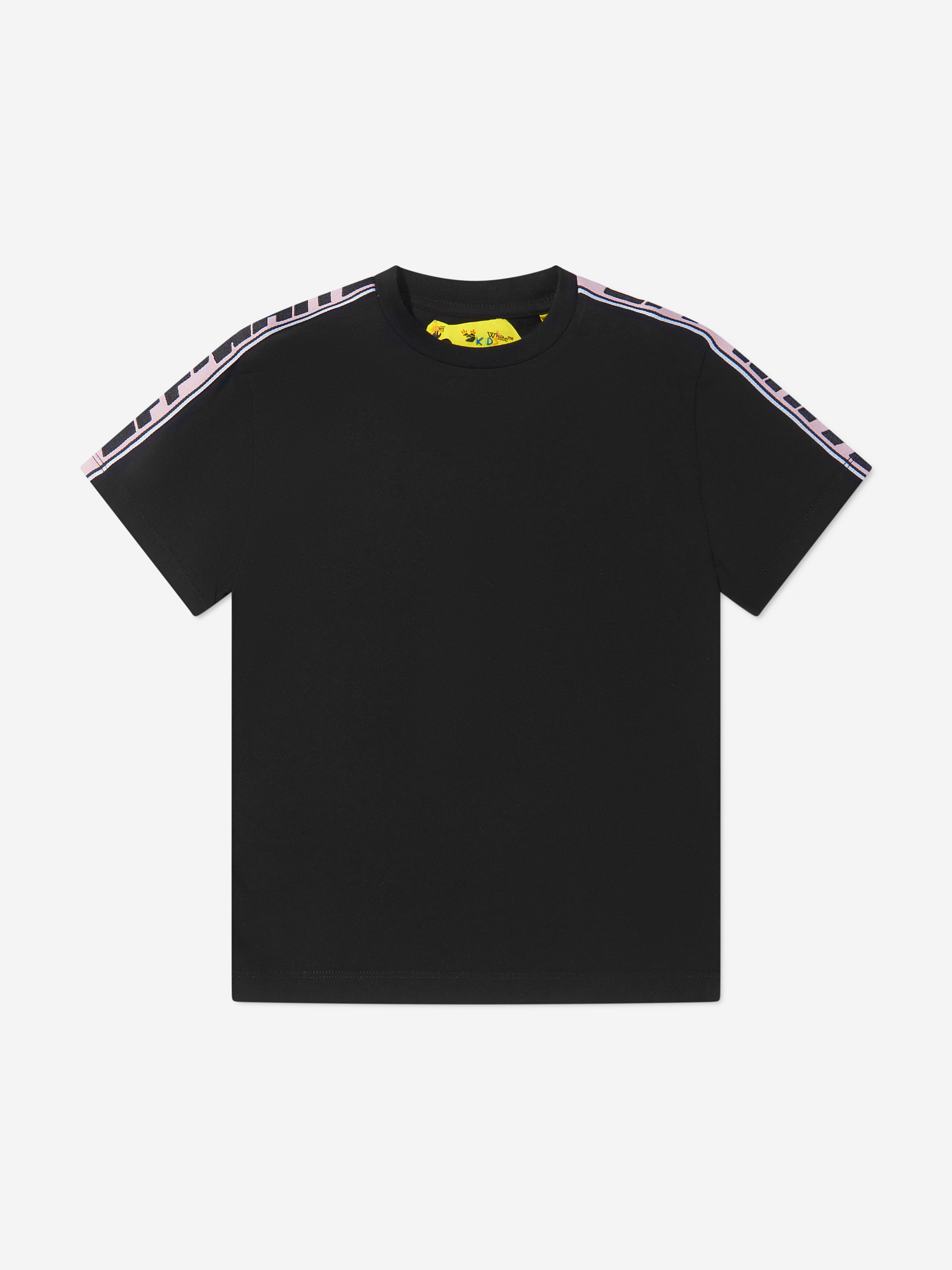 Off-White Girls Logo Band T-Shirt in Black