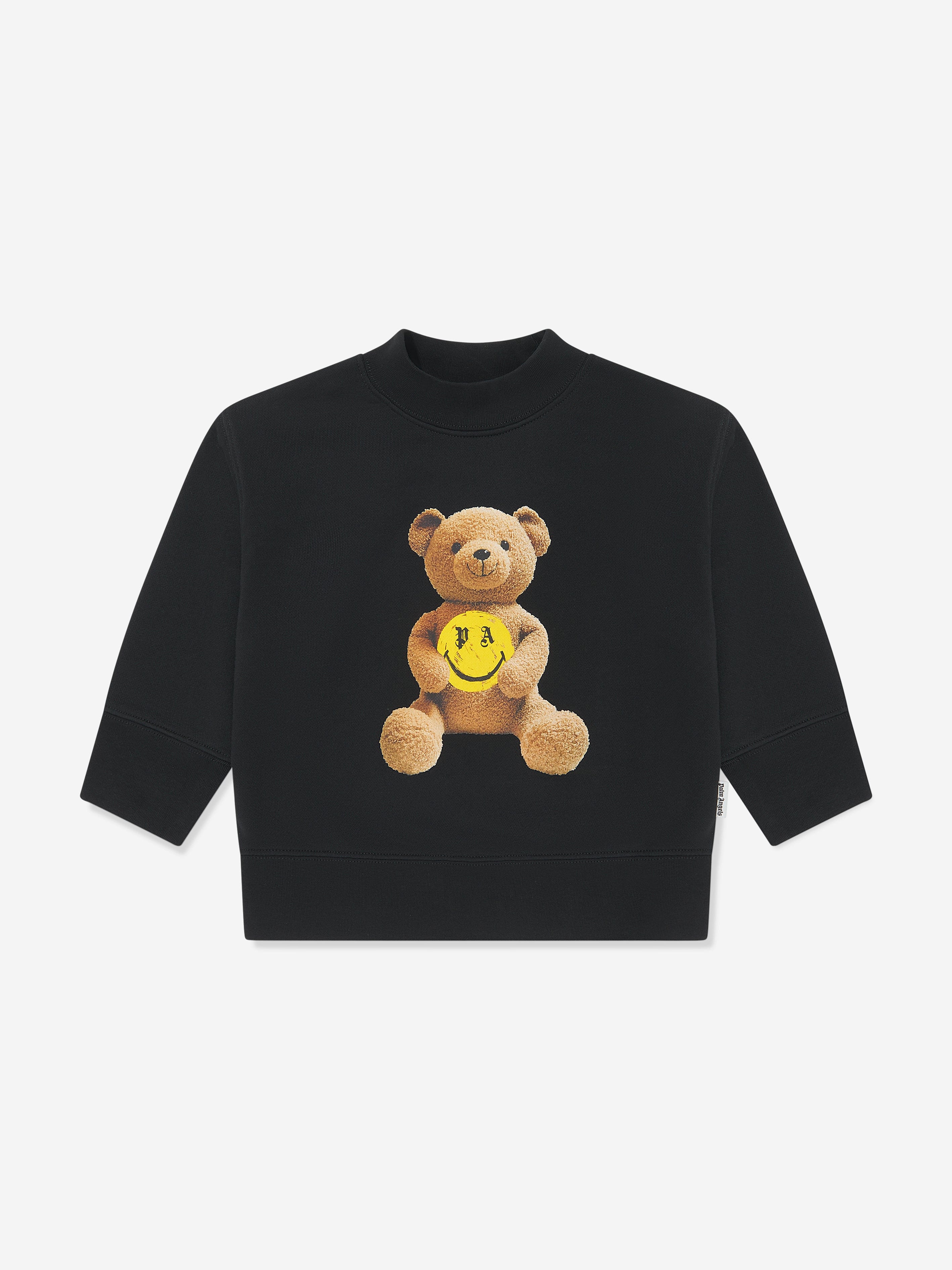 Palm Angels Boys PA Smiley Bear Sweatshirt in Black