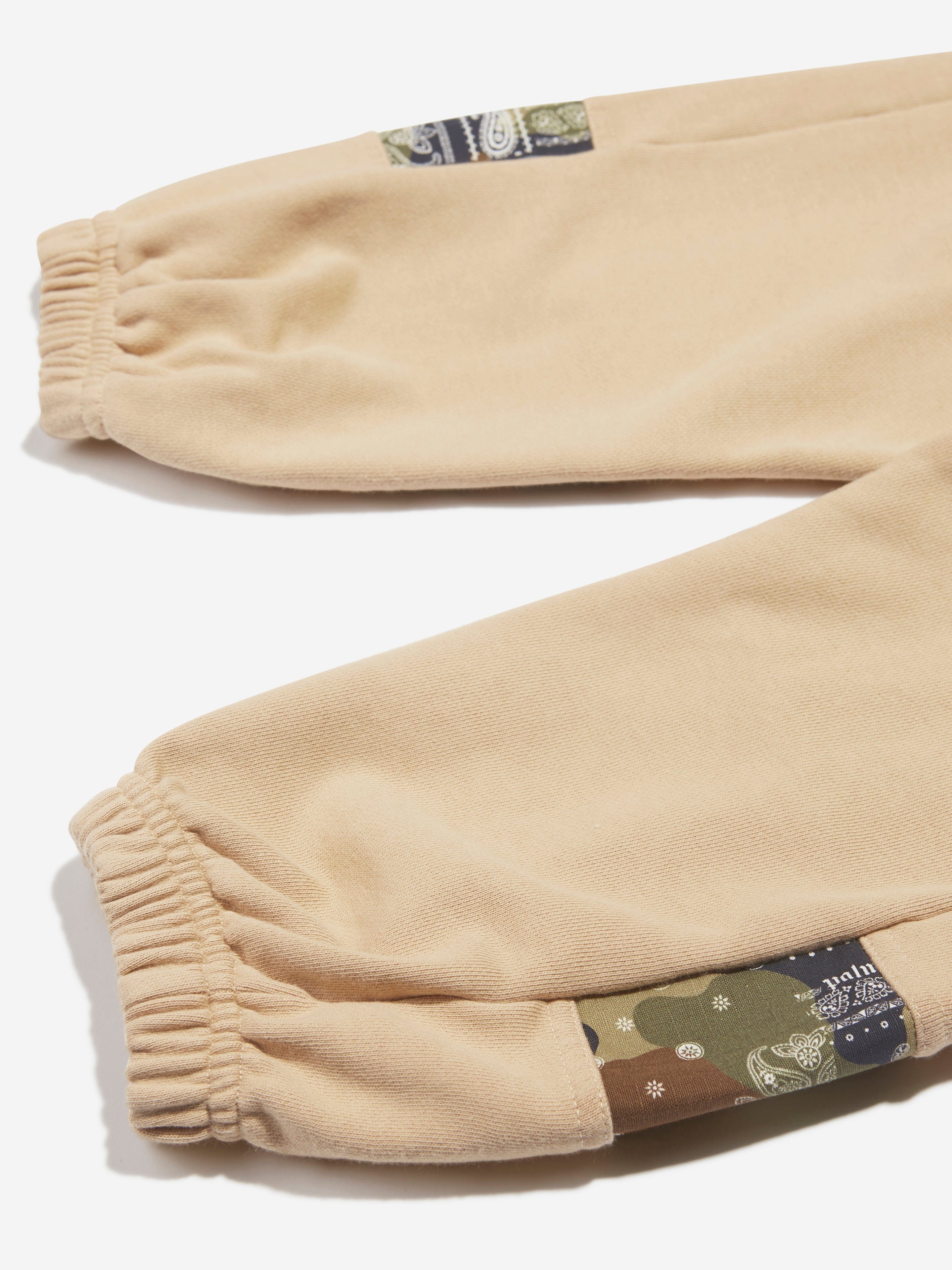 Palm Angels Boys Palm Brush Camo Joggers in Beige