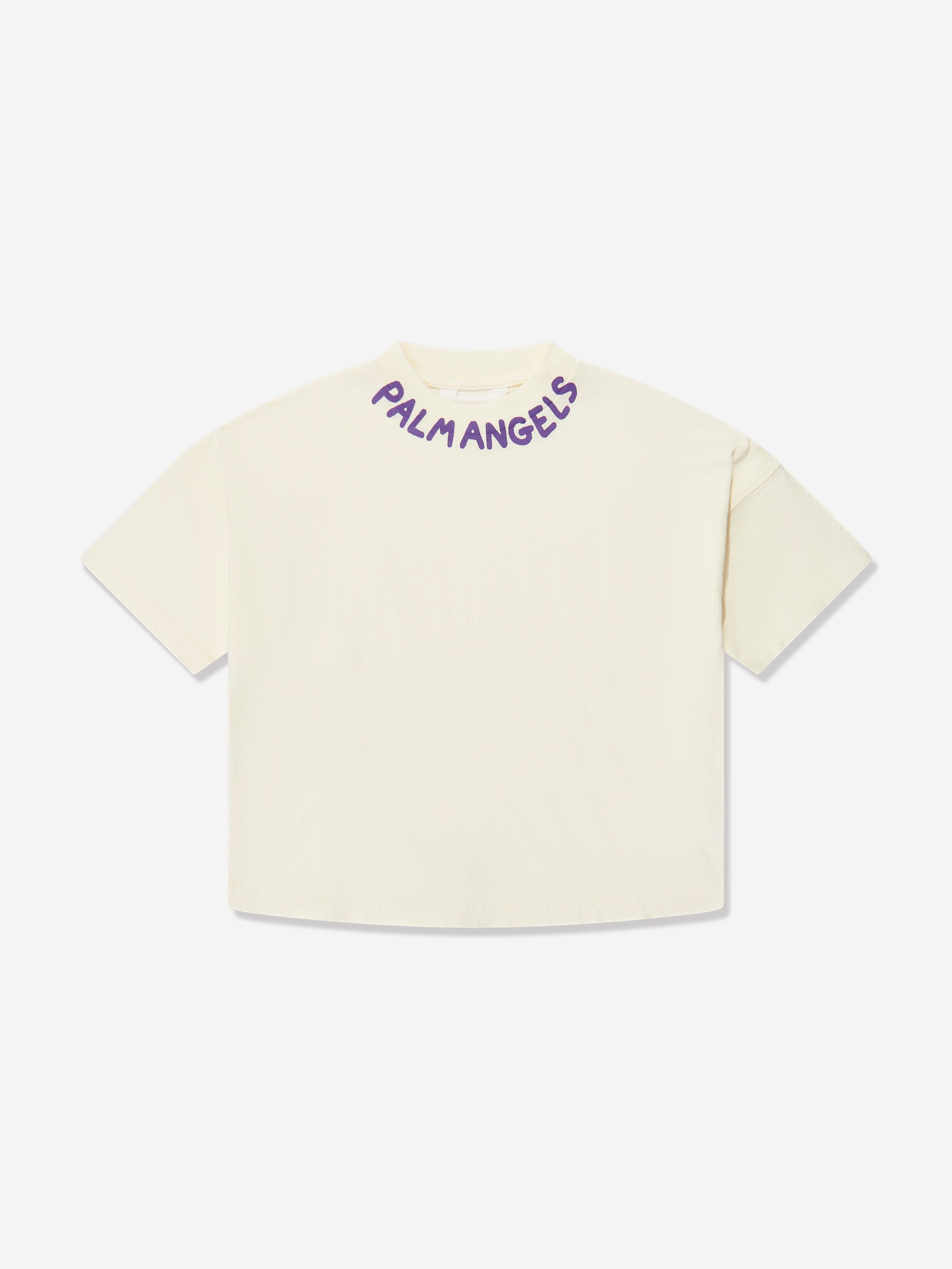 Palm Angels Girls Logo T-Shirt in White