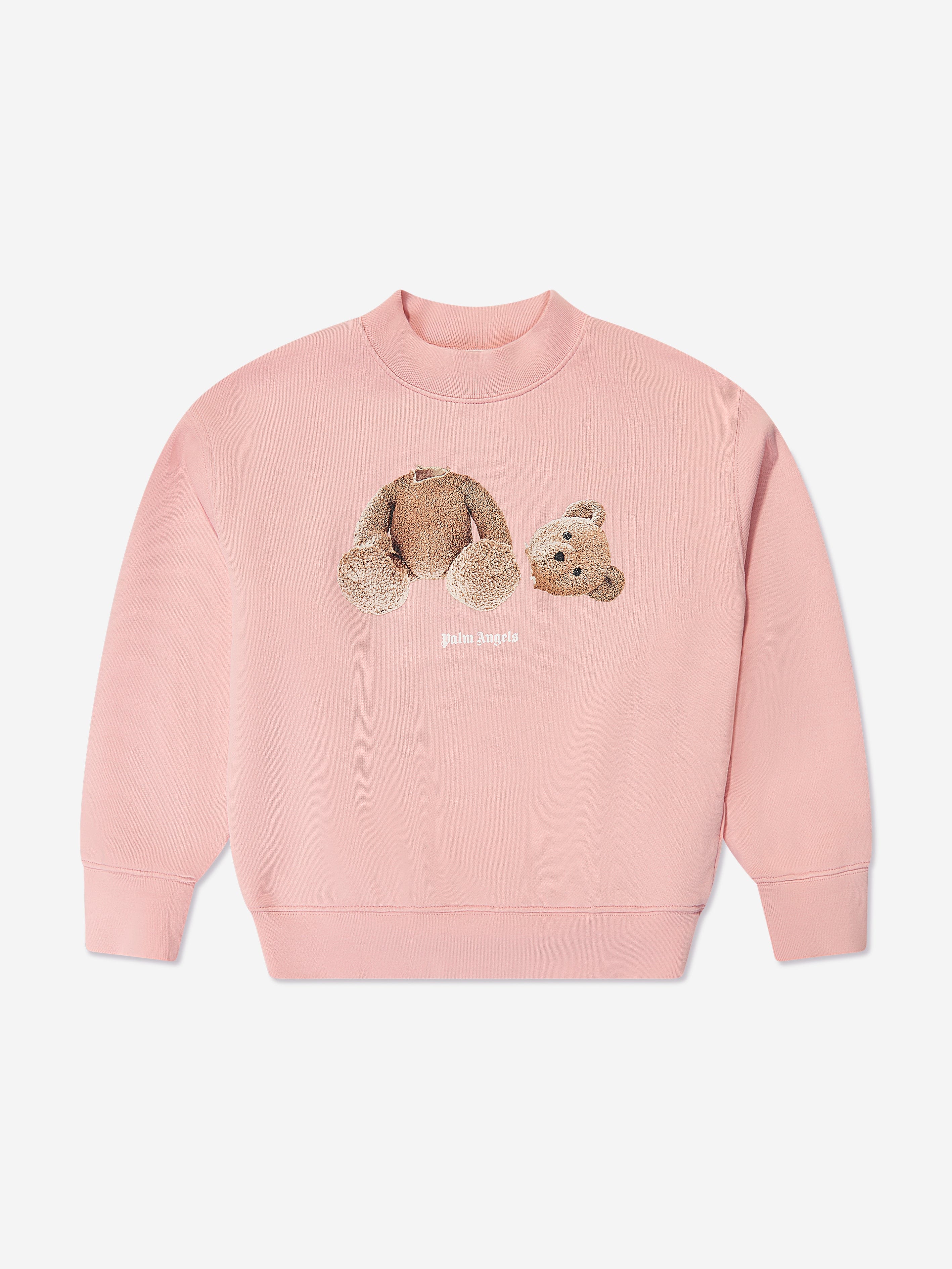 Palm Angels Girls Bear Sweatshirt in Pink