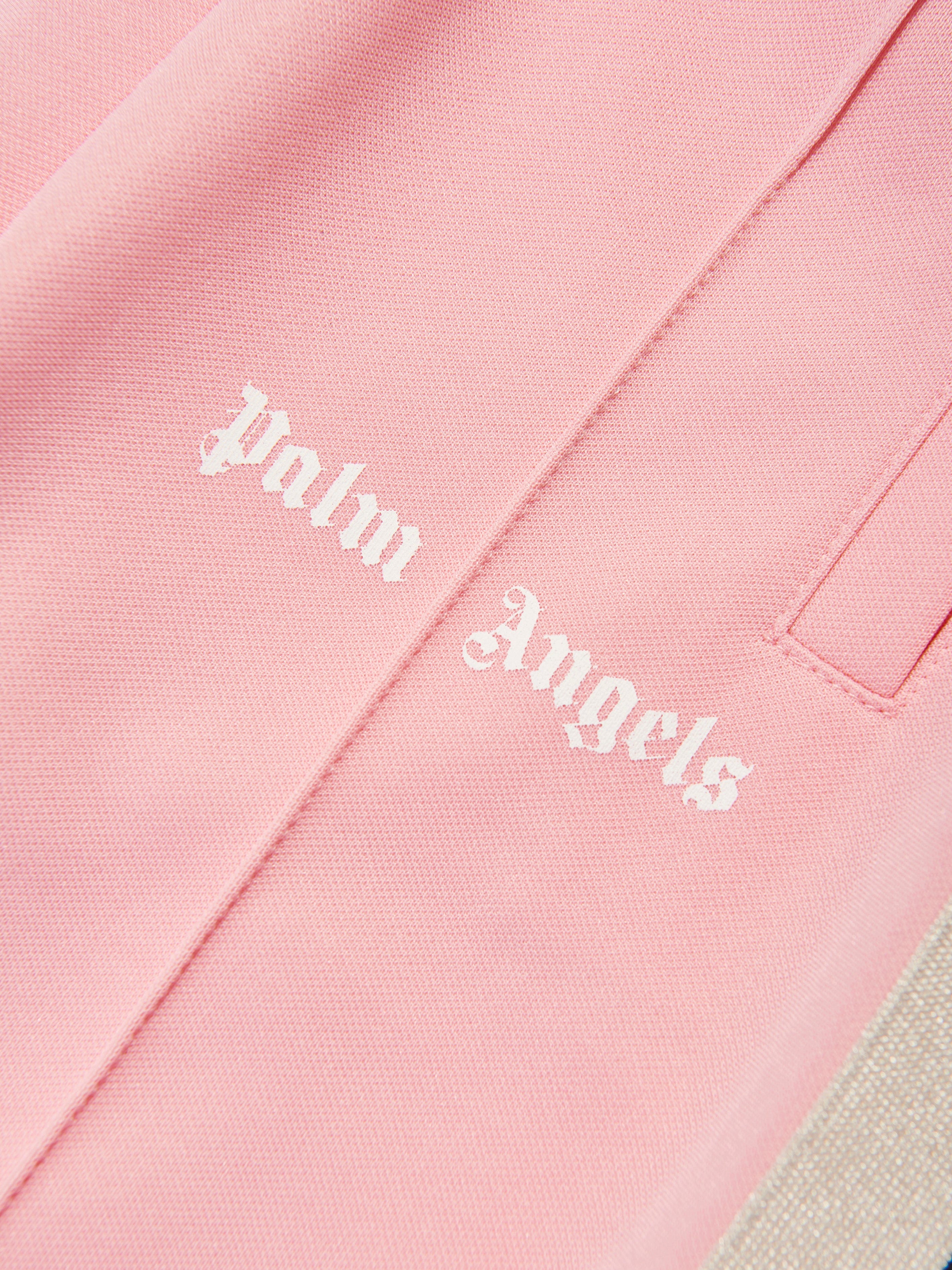 Palm Angels Girls Wide Leg Track Pants in Pink