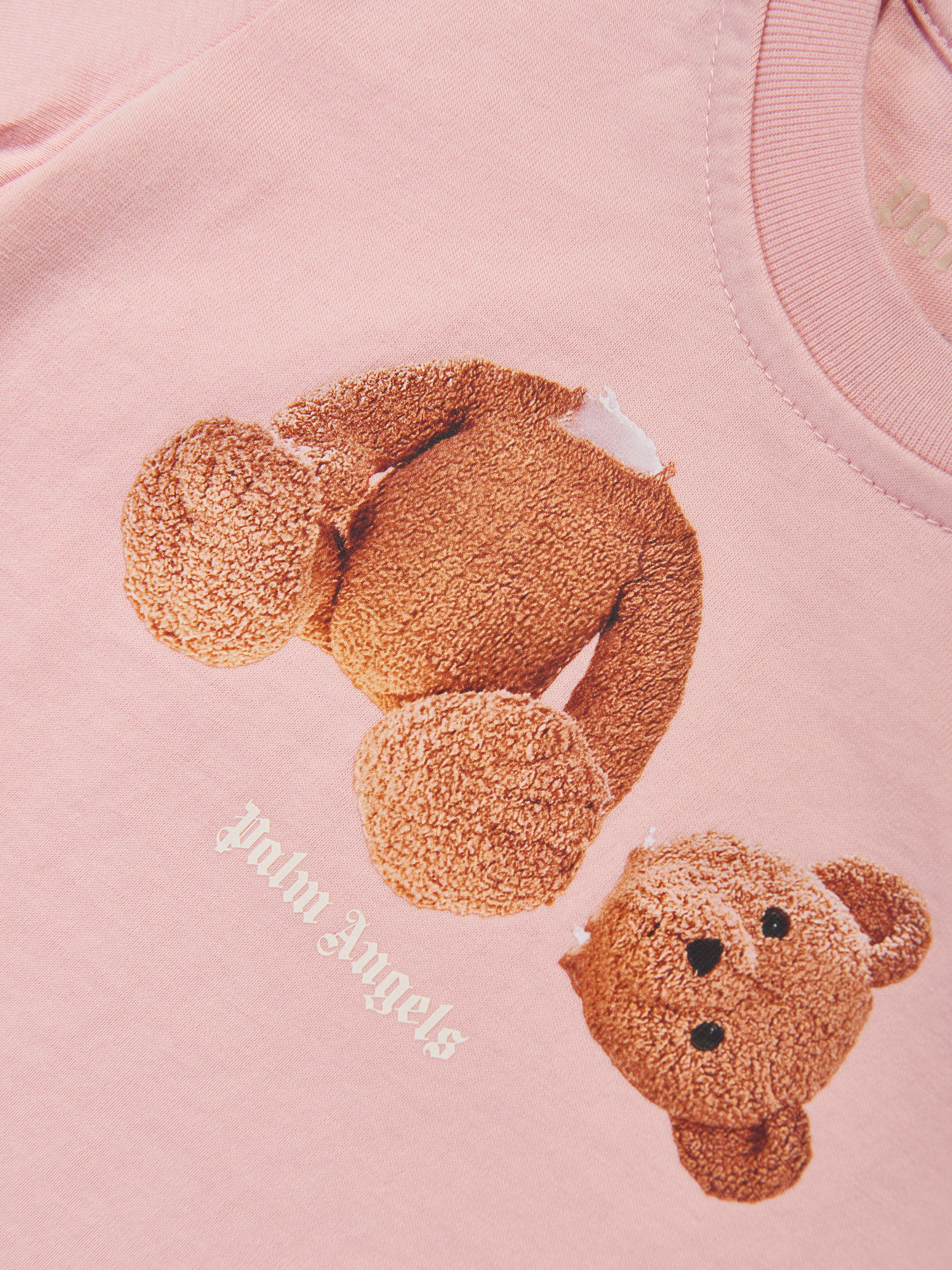 Palm Angels Baby Girls Bear T-Shirt in Pink