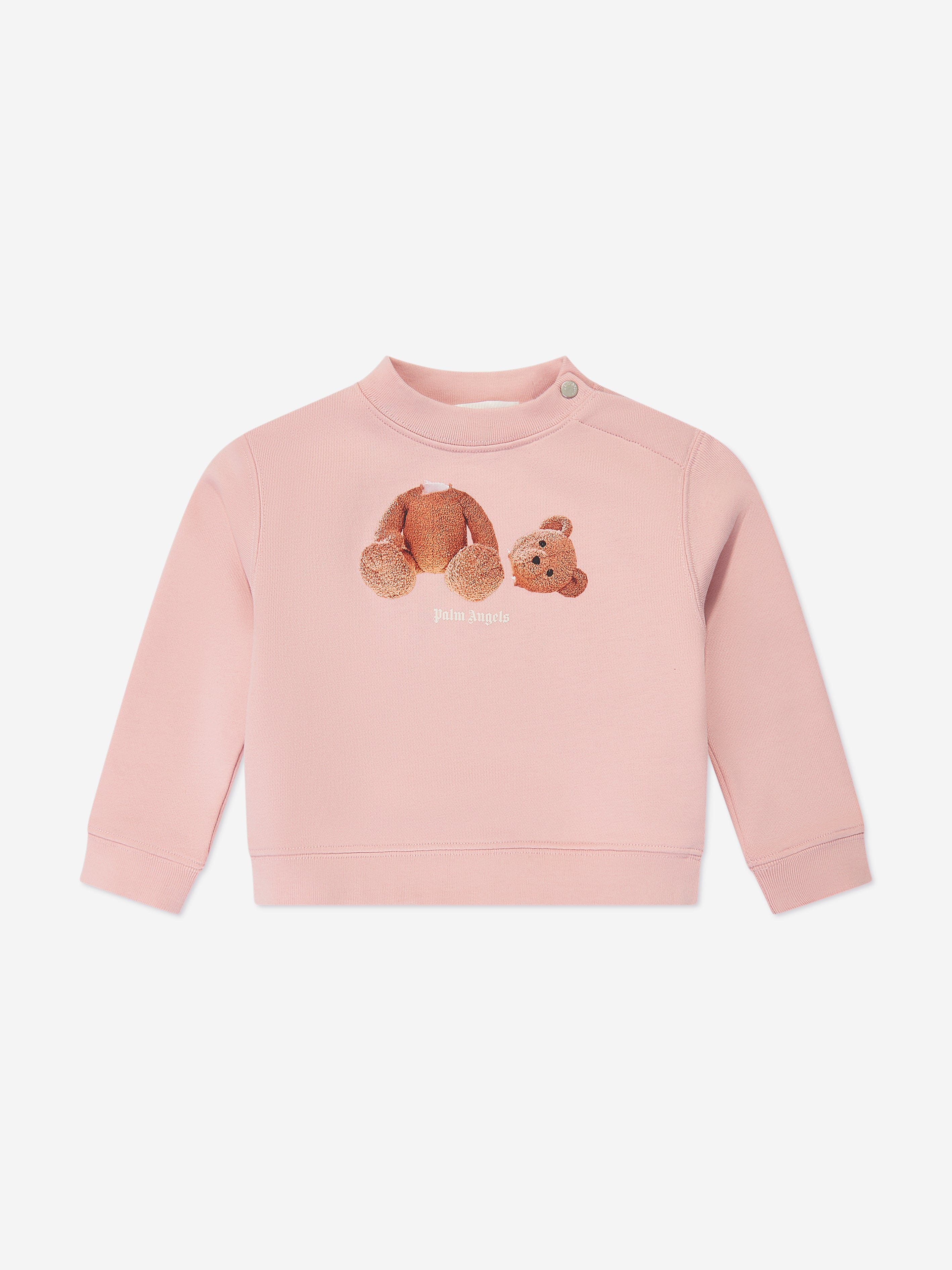 Palm Angels Baby Girls Bear Sweatshirt in Pink