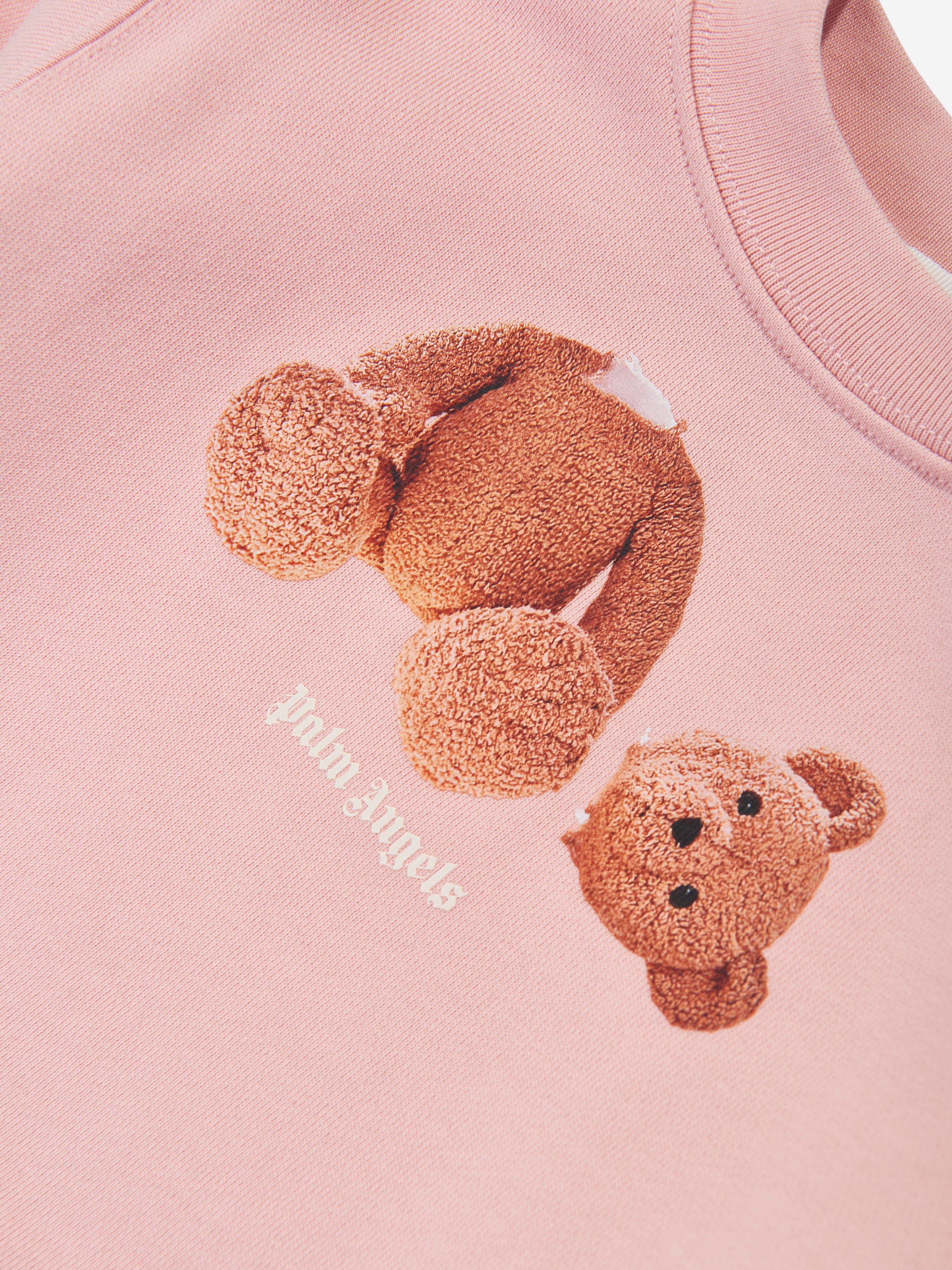 Palm Angels Baby Girls Bear Sweatshirt in Pink