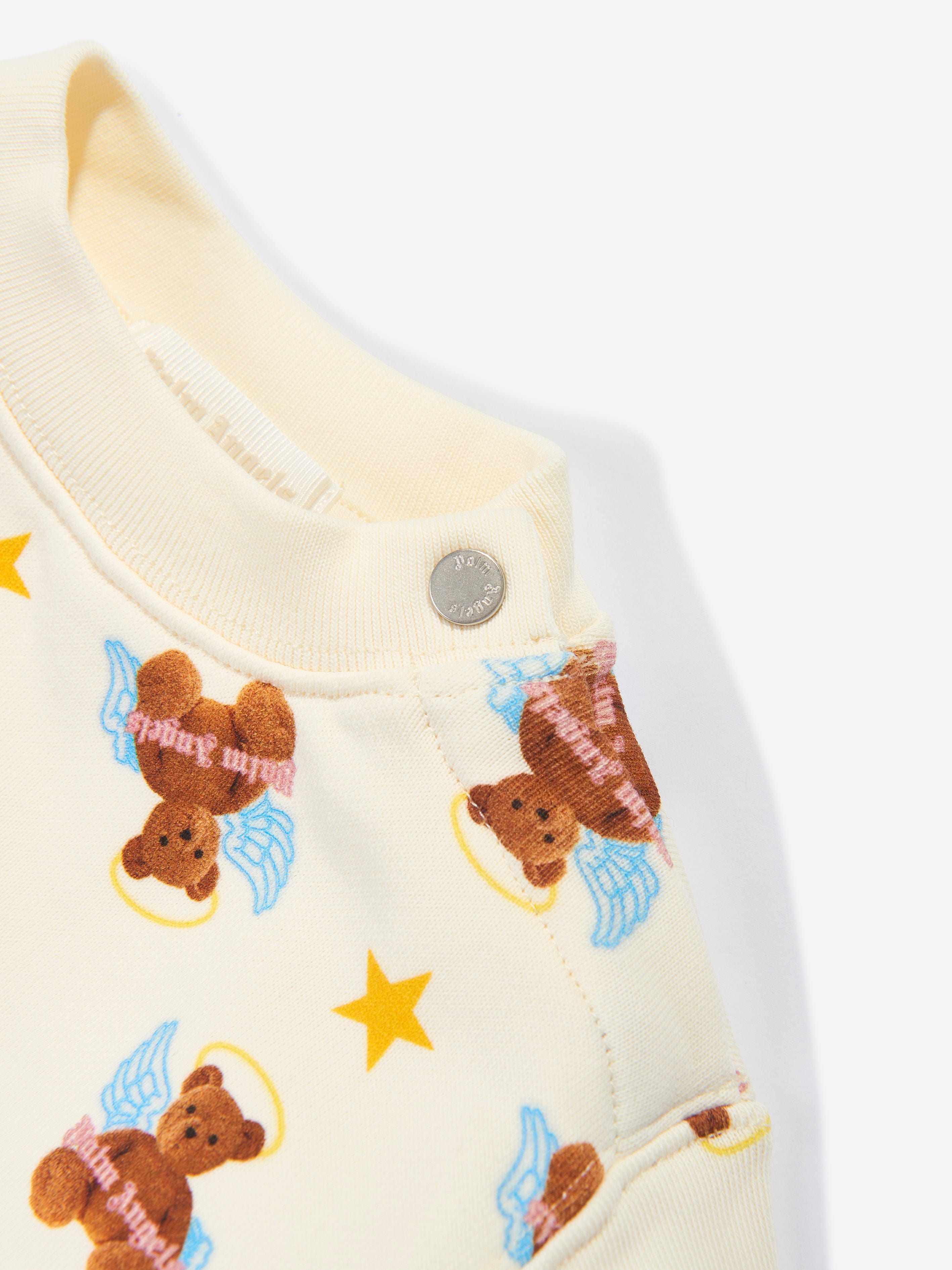 Palm Angels Baby Girls AOP Bear Sweatshirt in Ivory