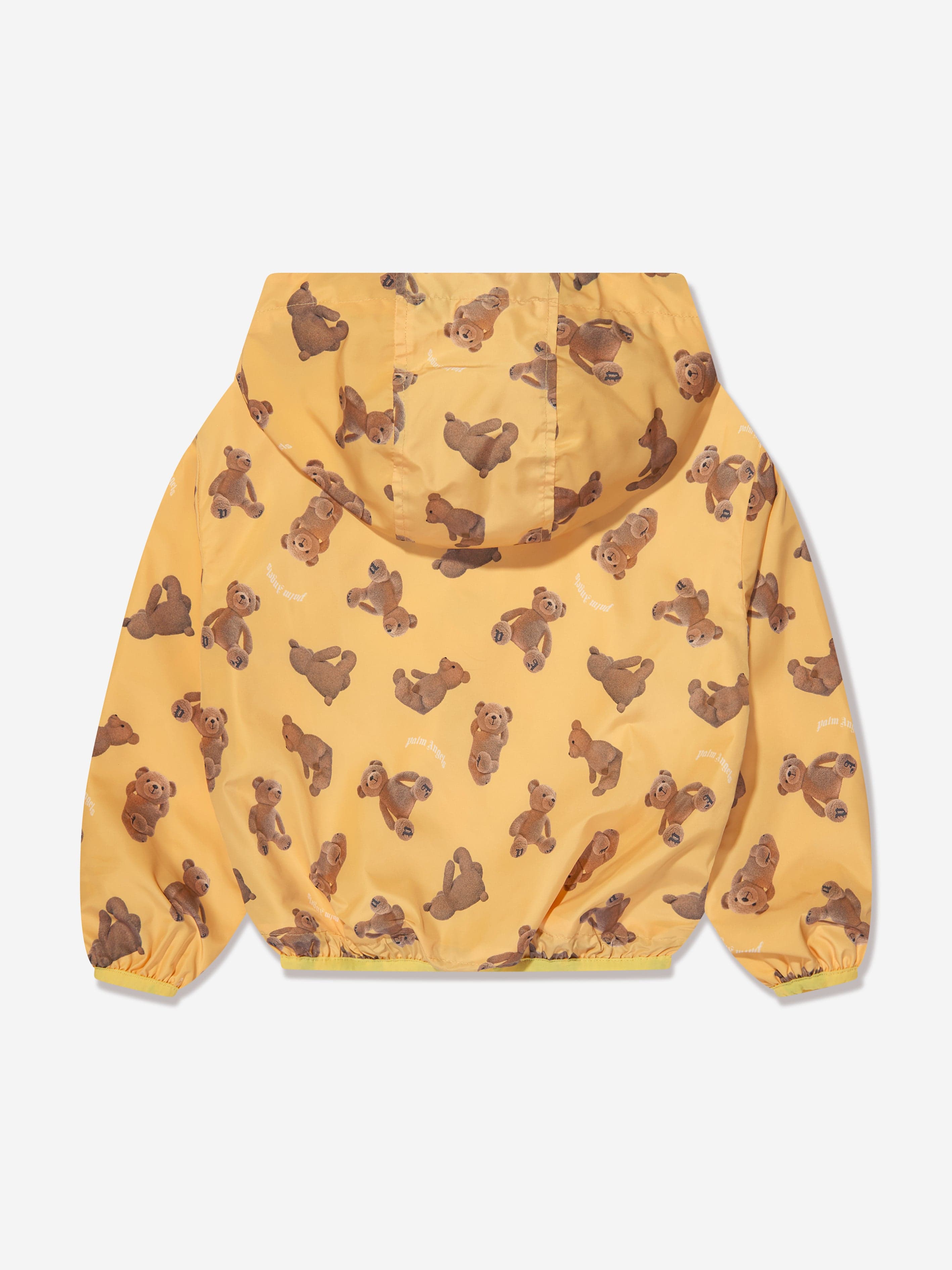 Palm Angels Boys AOP PA Bears Windbreaker in Yellow