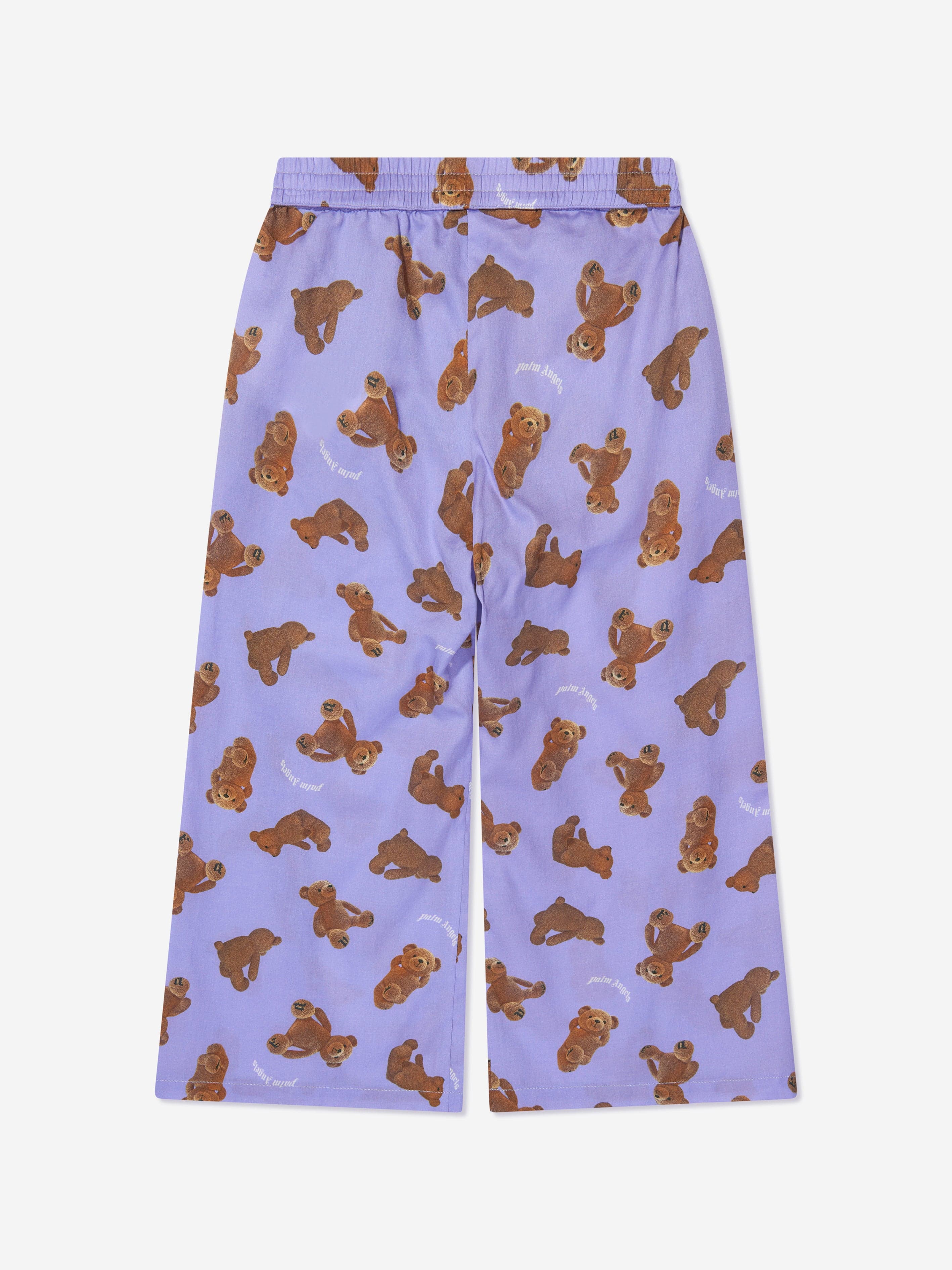 Palm Angels Girls AOP PA Bears Trousers in Lilac