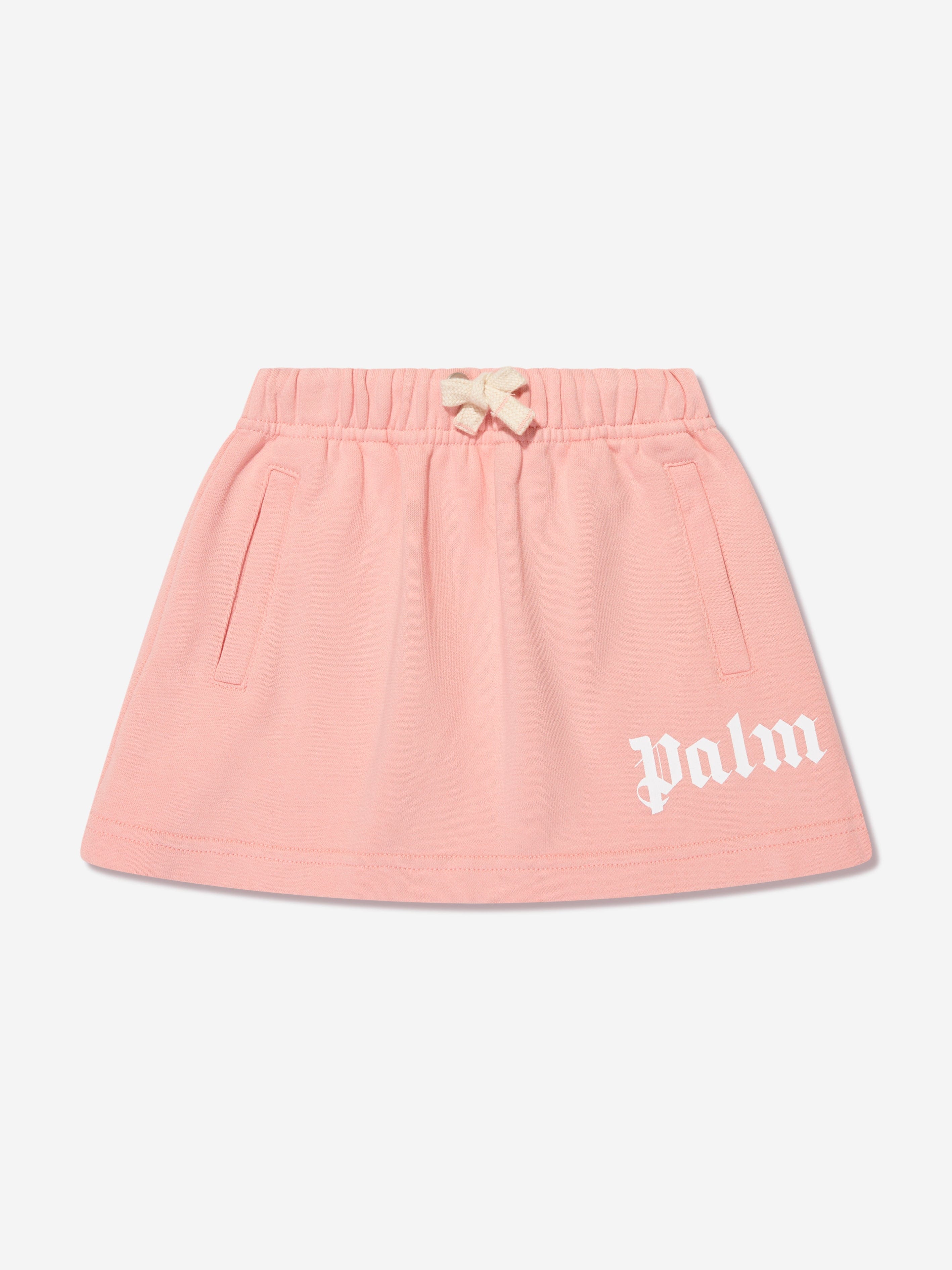 Palm Angels Girls Classic Overlogo Sweat Skirt in Pink