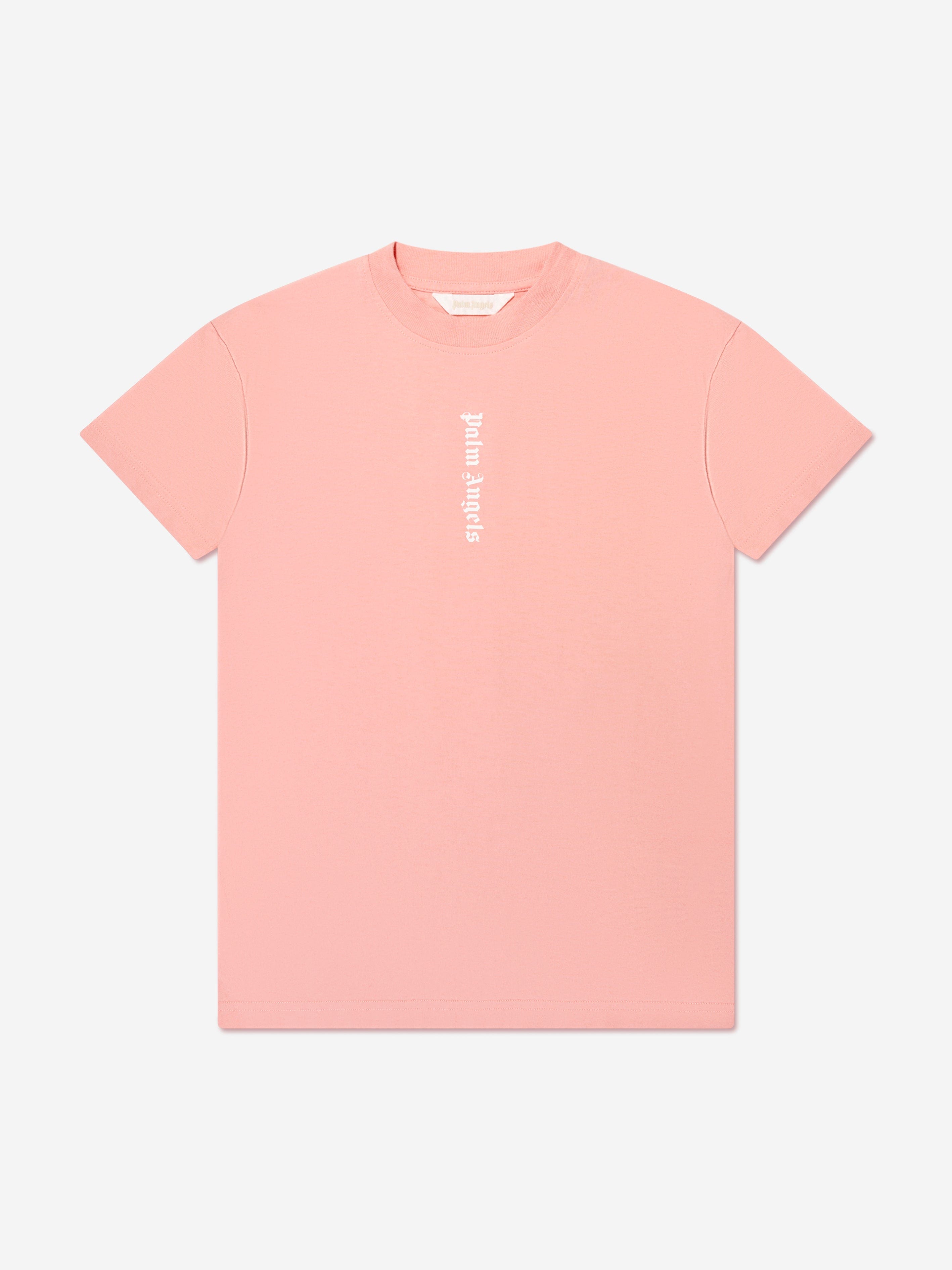 Palm Angels Girls Classic Logo T-Shirt Dress in Pink