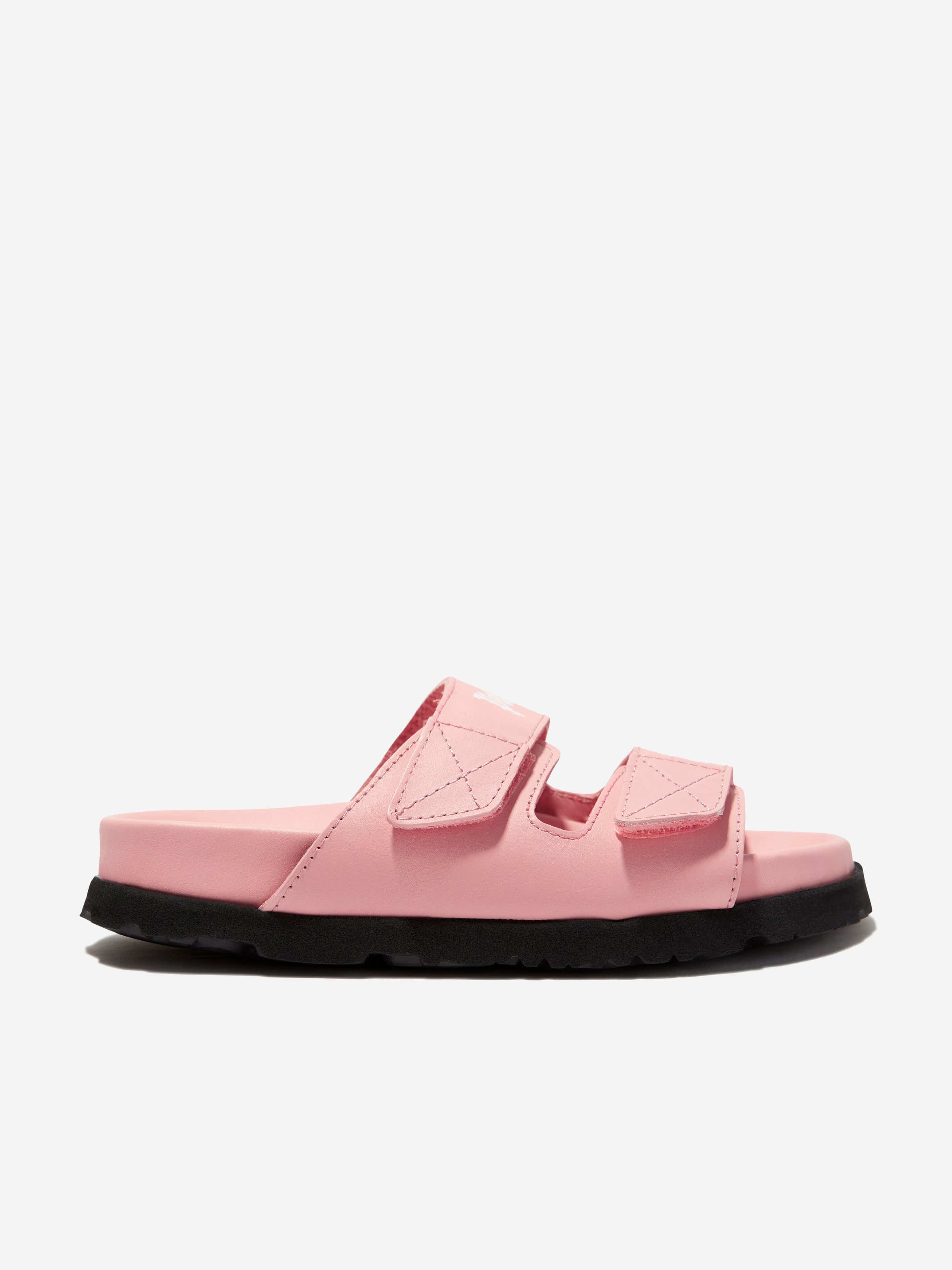 Palm Angels Girls Logo Sandals in Pink