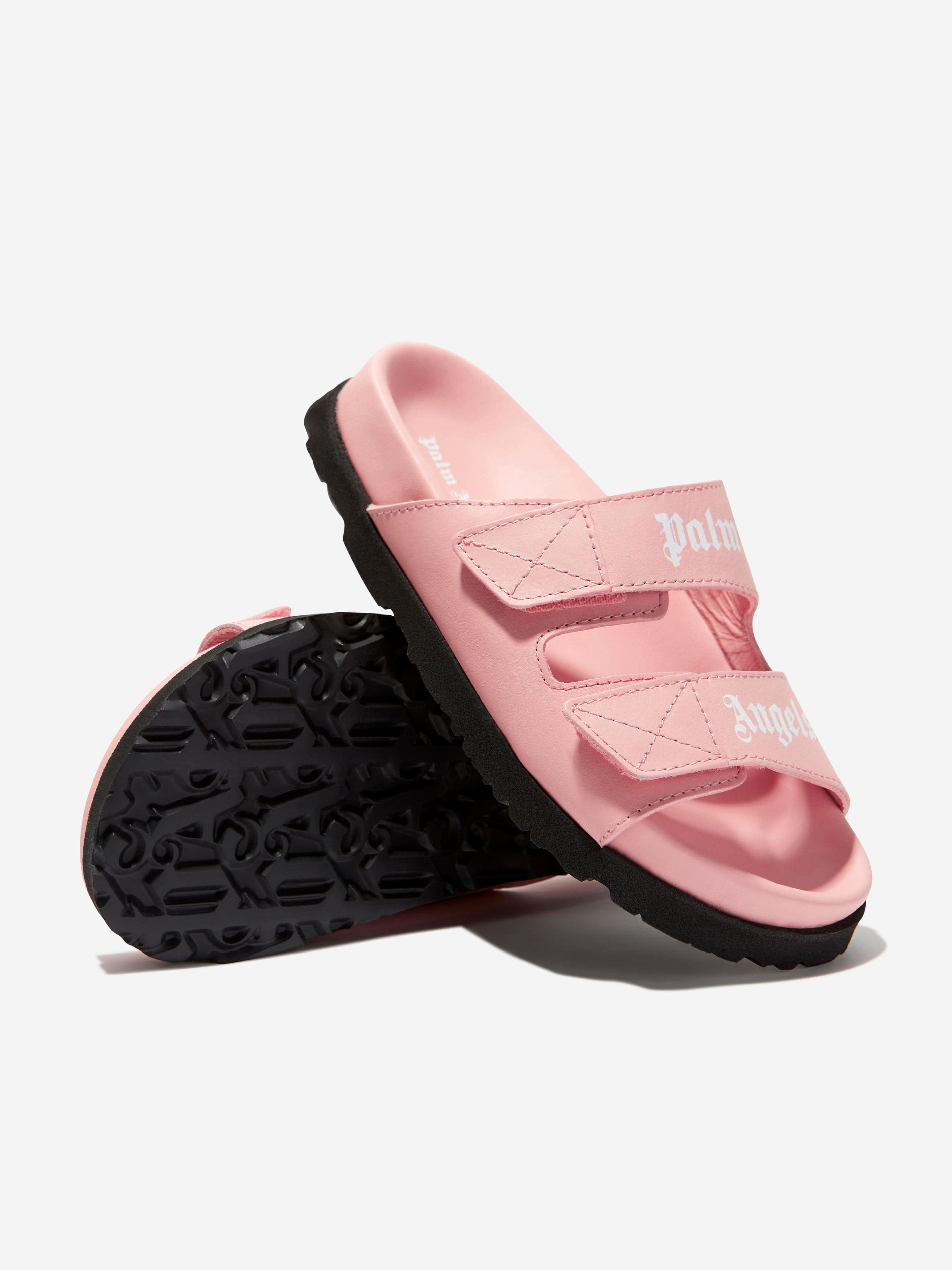 Palm Angels Girls Logo Sandals in Pink