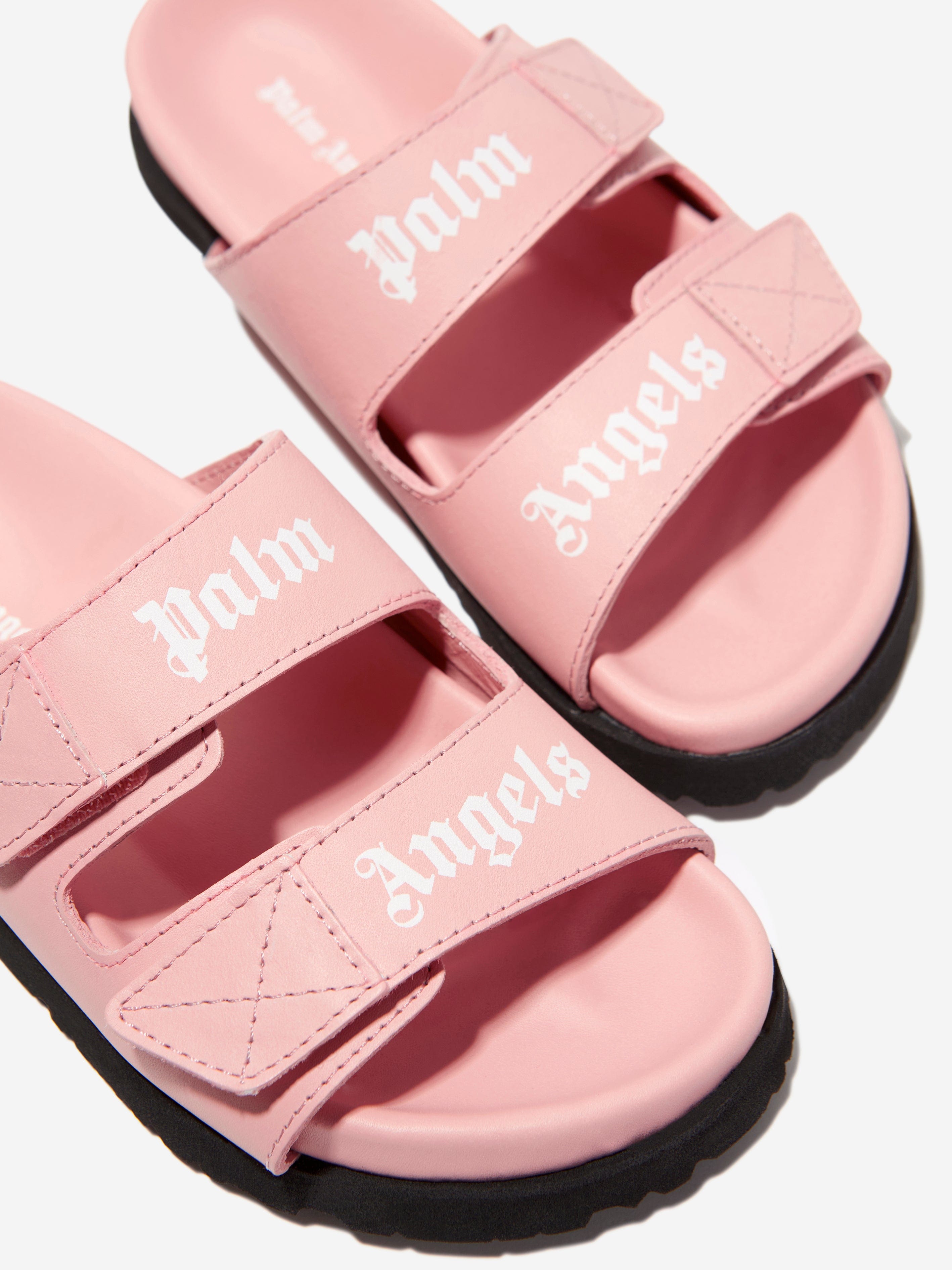 Palm Angels Girls Logo Sandals in Pink