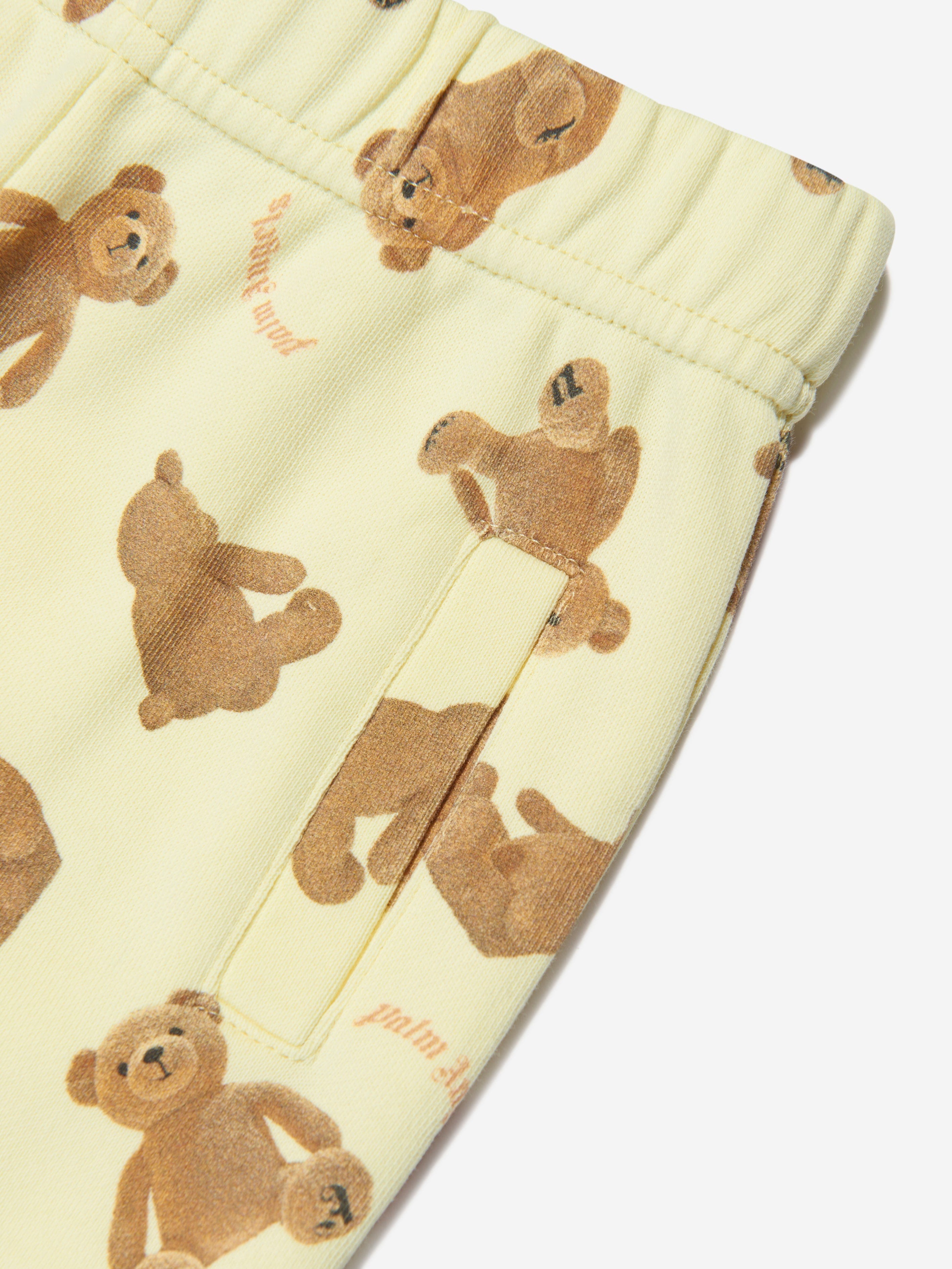 Palm Angels Baby AOP PA Bears Joggers in Yellow