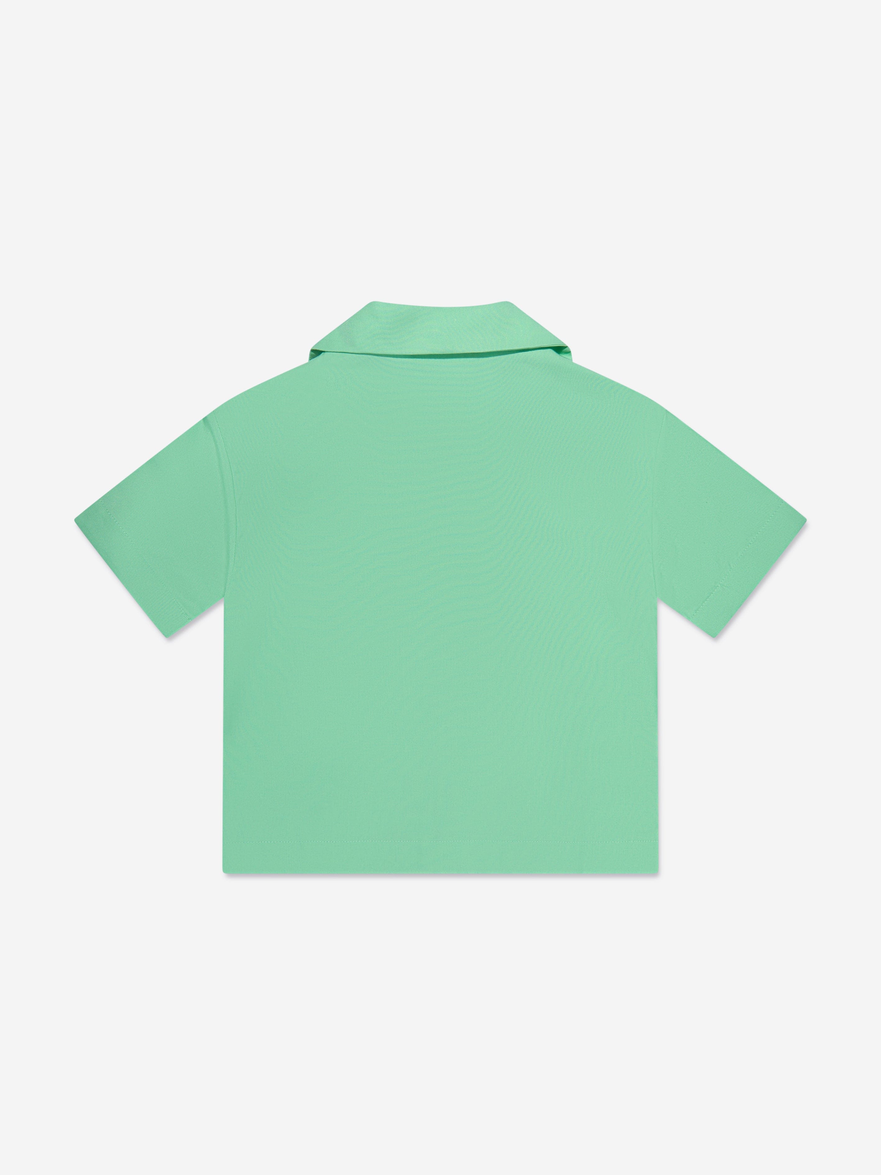 Palm Angels Boys Track Shirt in Green