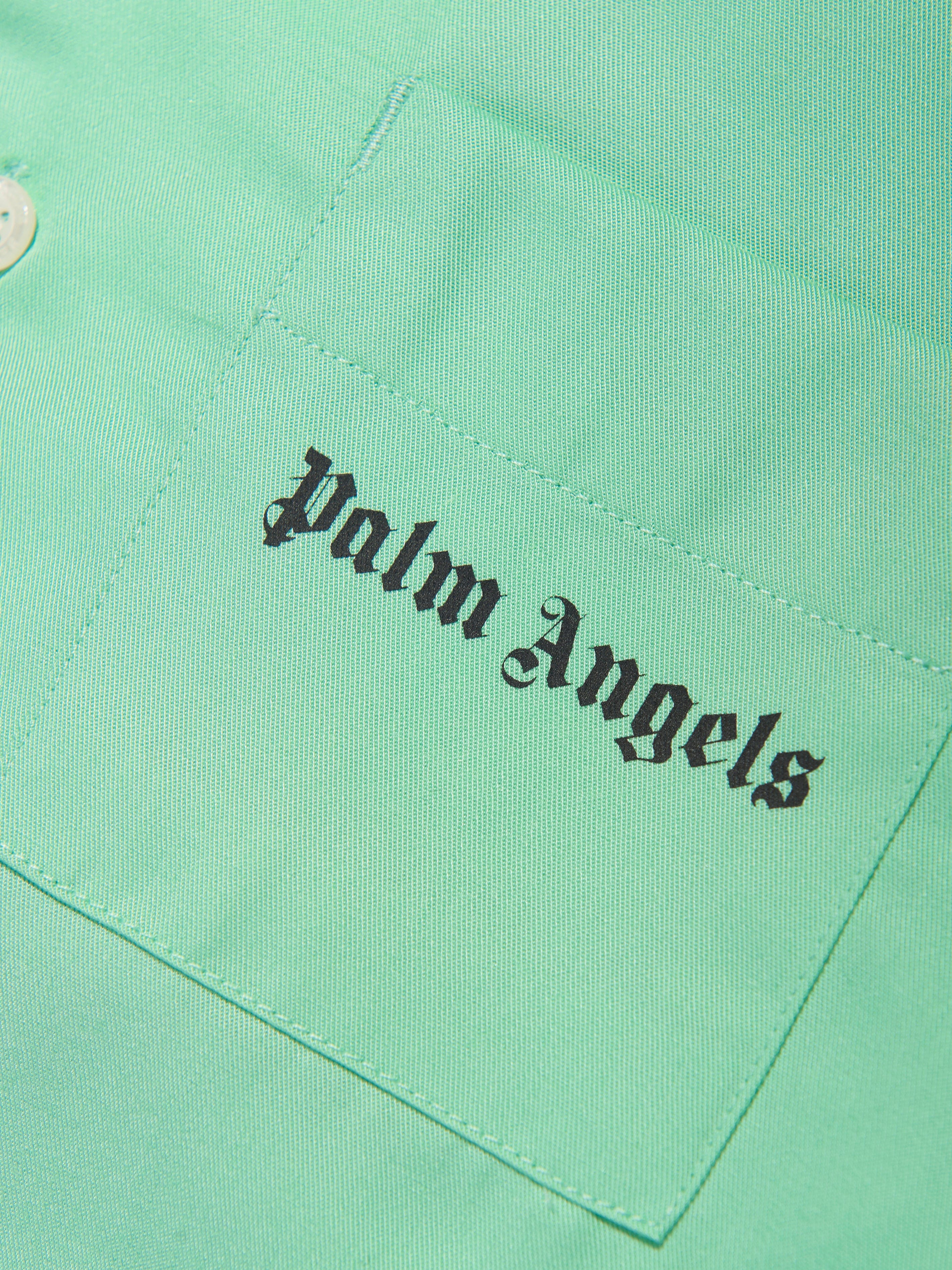 Palm Angels Boys Track Shirt in Green