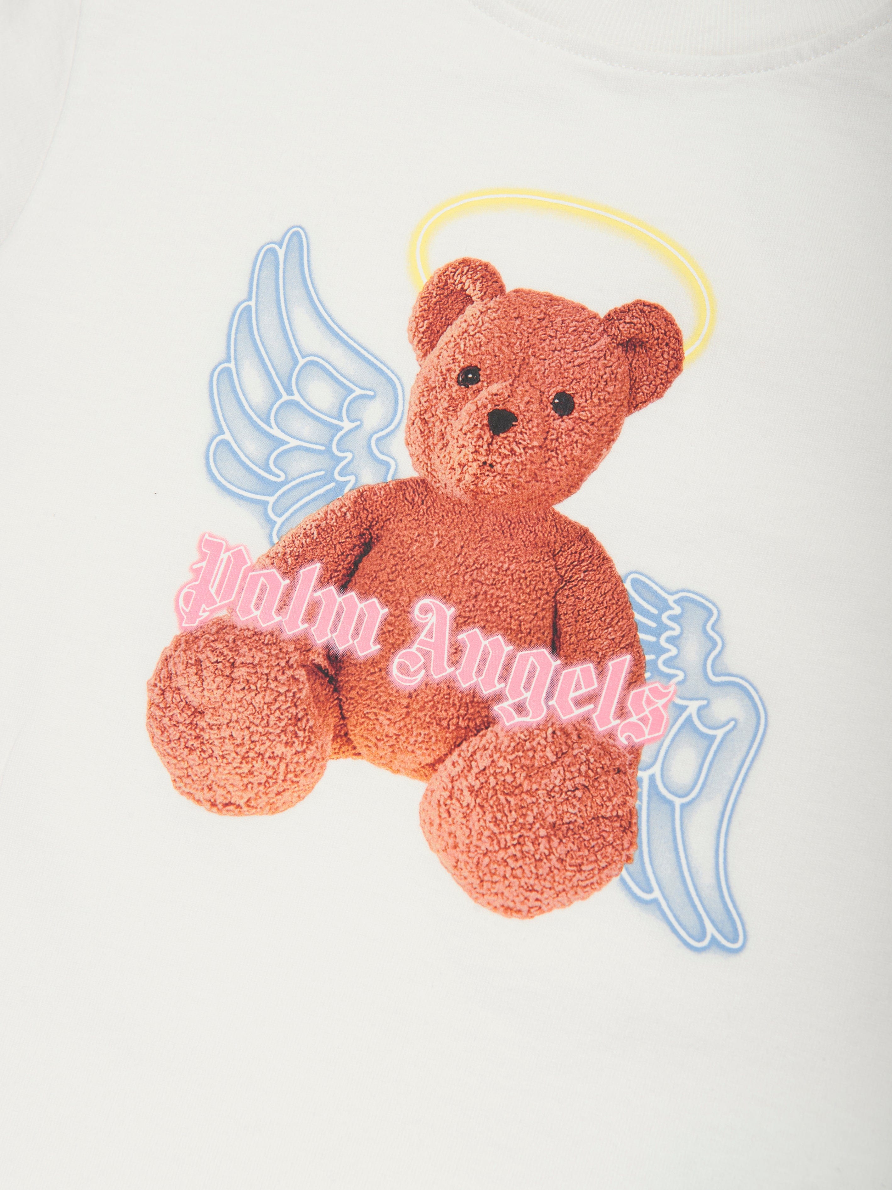 Palm Angels Girls Bear Angel T-Shirt in White