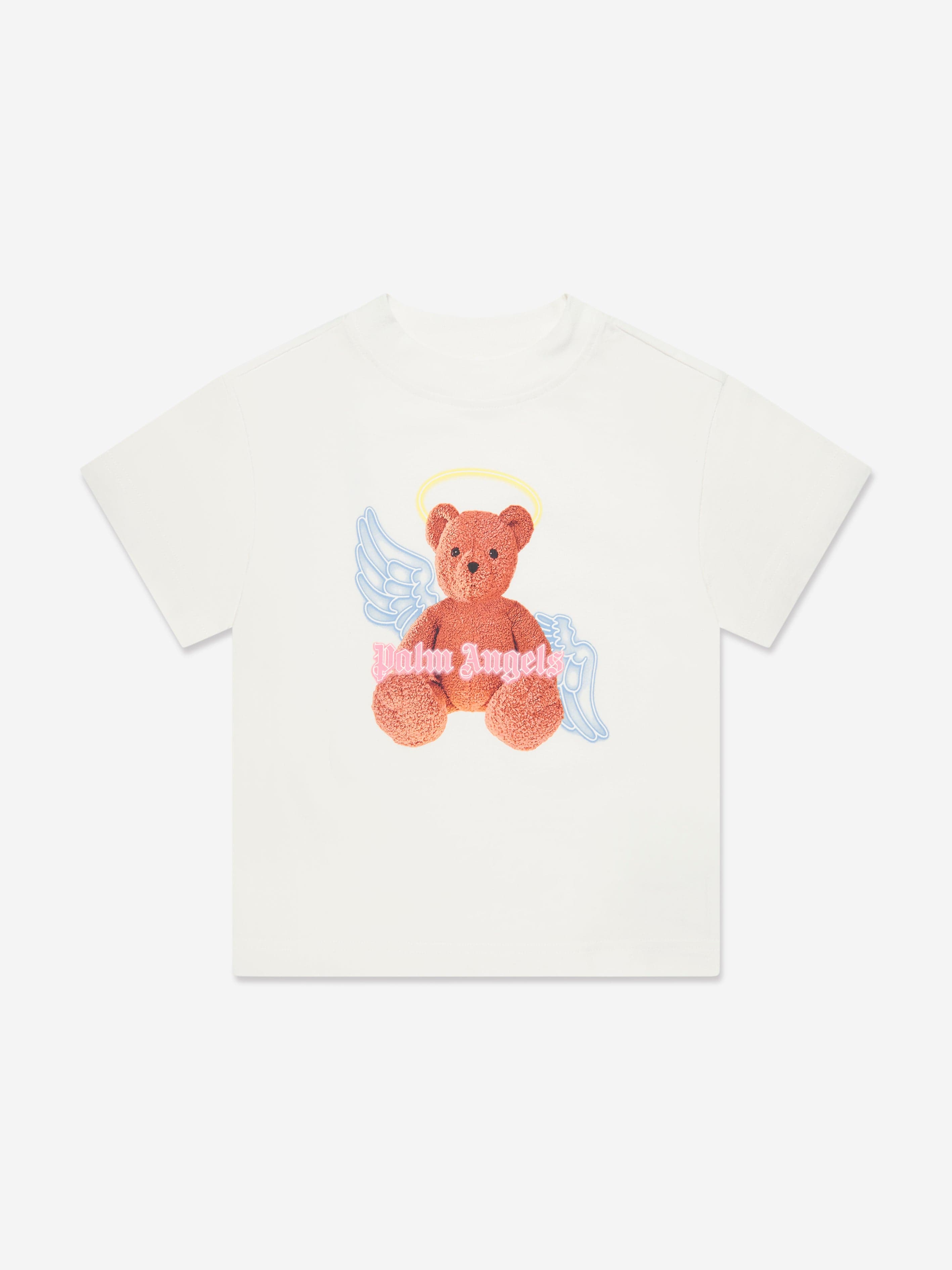 Palm Angels Girls Bear Angel T-Shirt in White